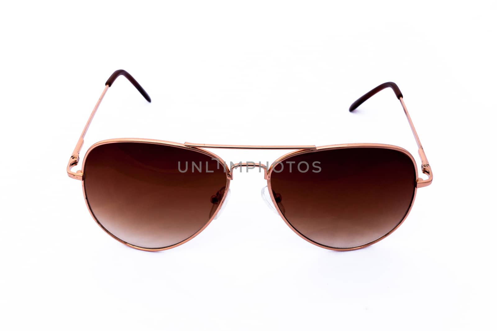 Object elegant sunglasses isolated on the white by nopparats