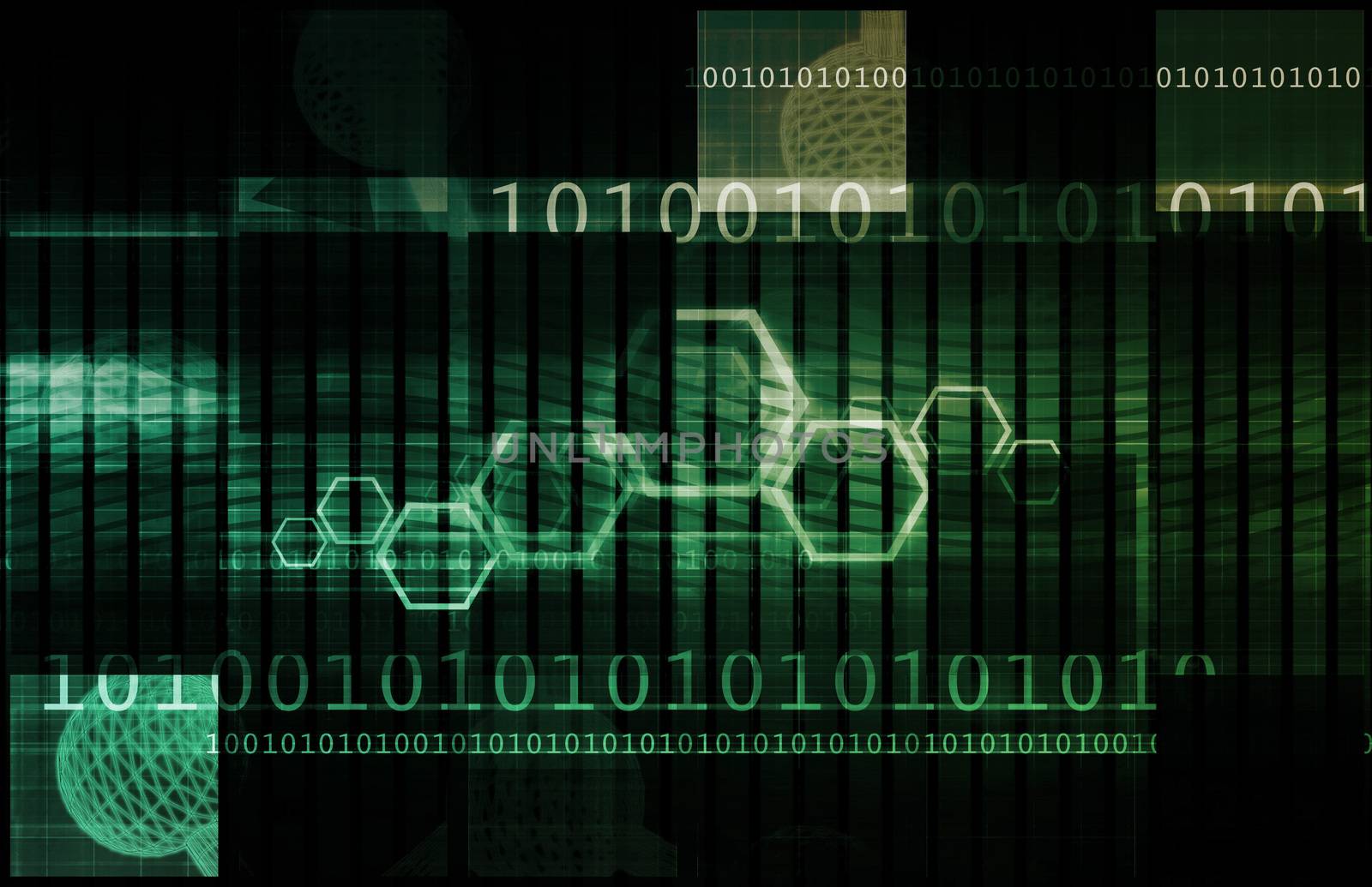 Computer Technology Concept with Global Reach art