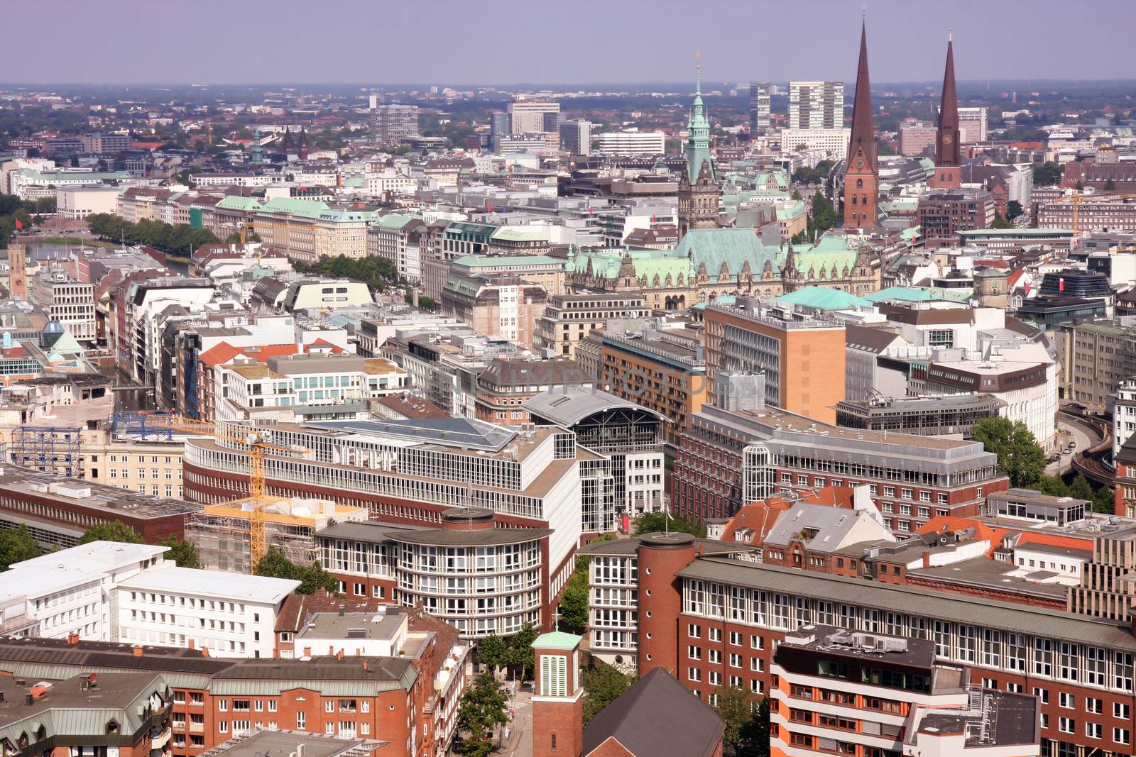 View on Hamburg from St. Michael's Church, Hamburg