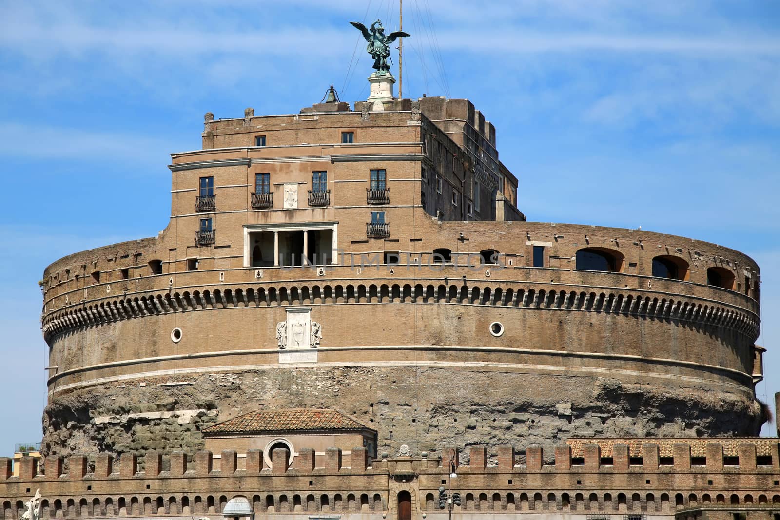 details of Castel Sant' Angelo in Rome, Italy 