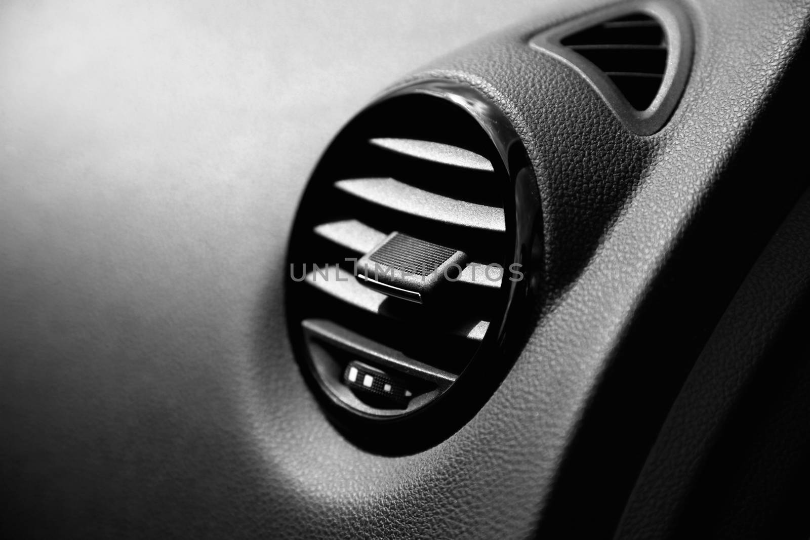 Details of air conditioning (car ventilation system) in modern car