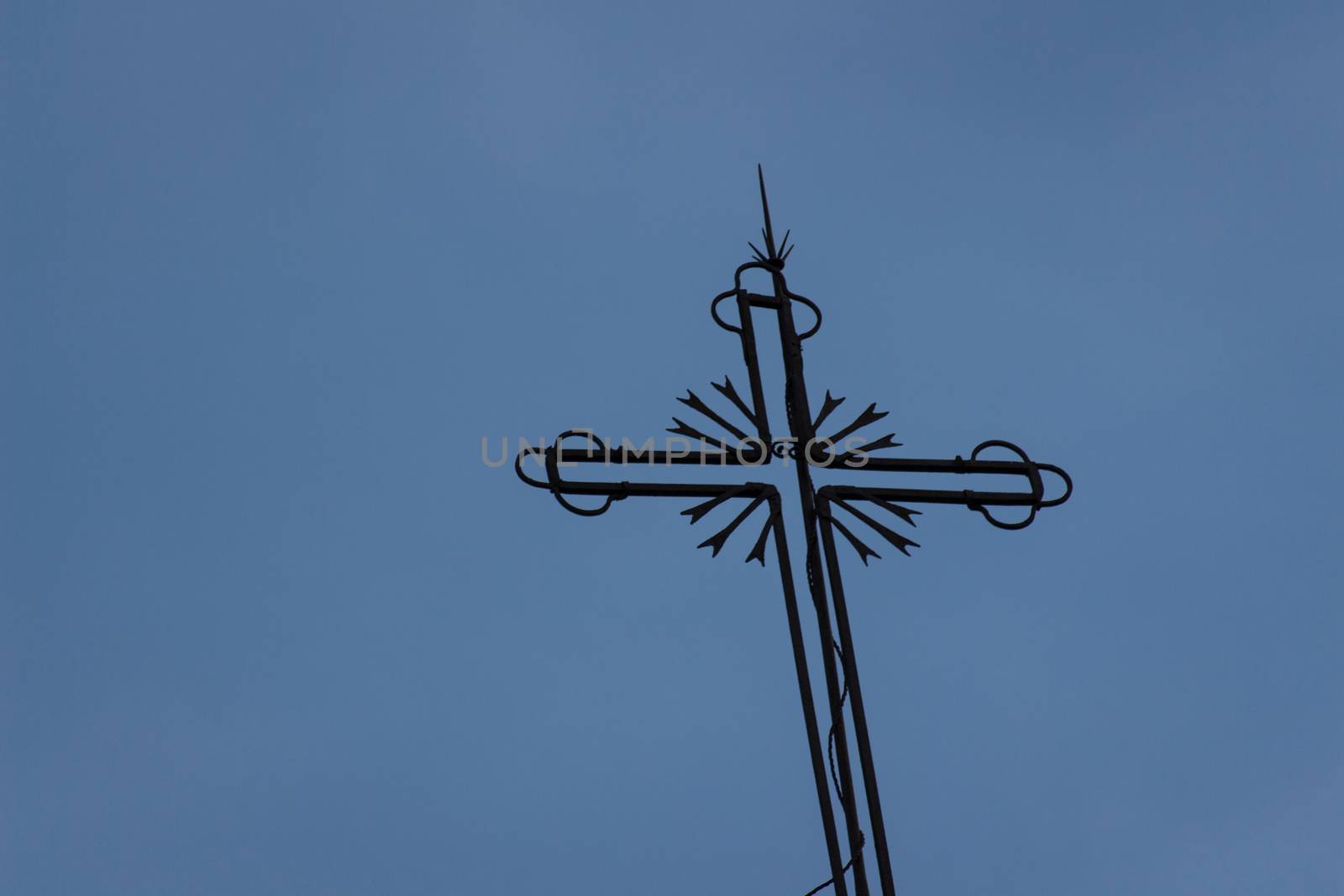 A cross on the april sky