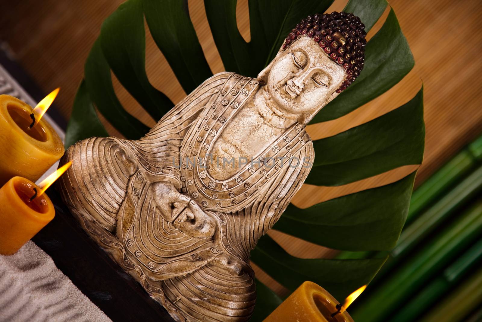 Zen of a buddha, vivid colors, natural tone