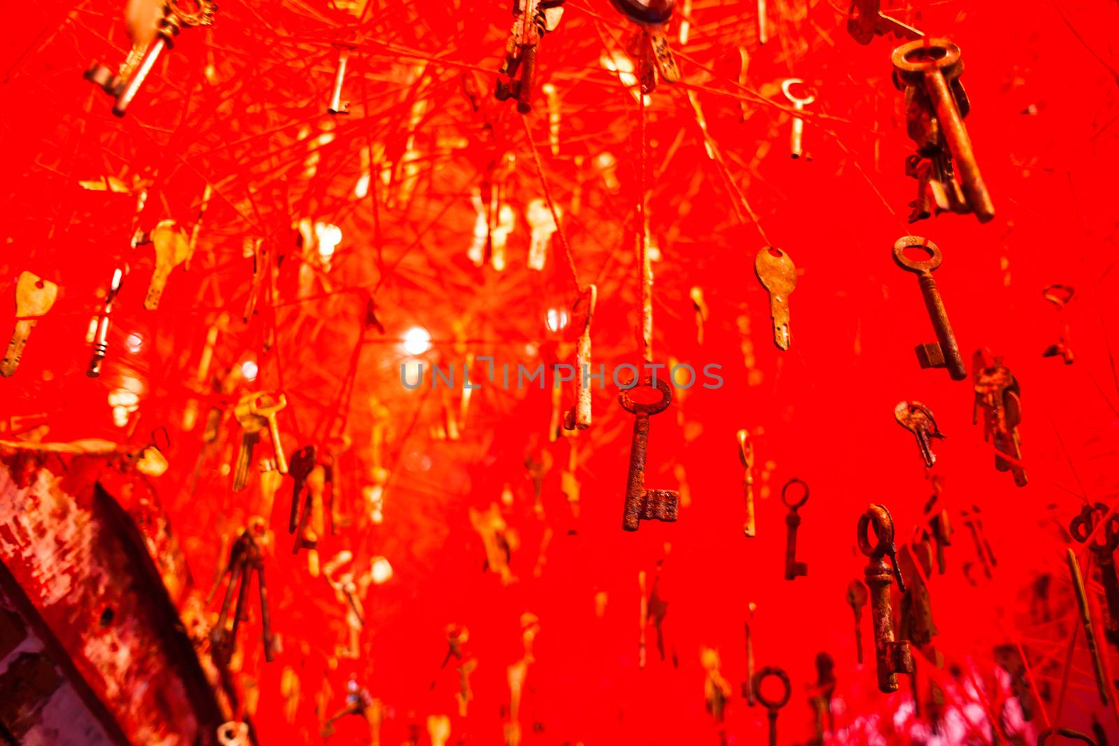 VENICE, ITALY - MAY 06: "The Key in the Hand" installation by Chiharu Shiota in the Japan National Pavilion at the 56 th Art exhibition of Venice biennale on May 06, 2015