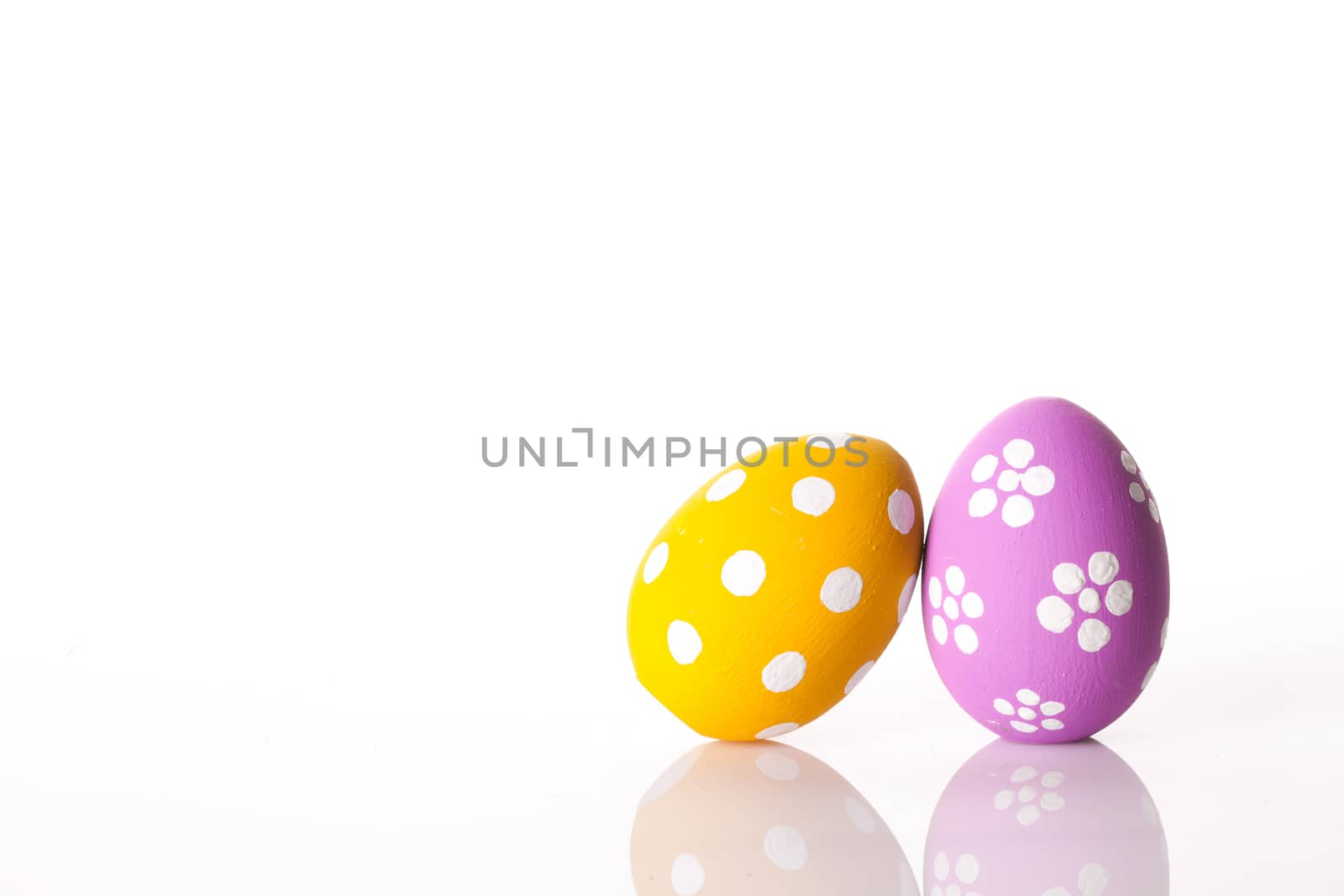 easter eggs isolated on white. studio shot
