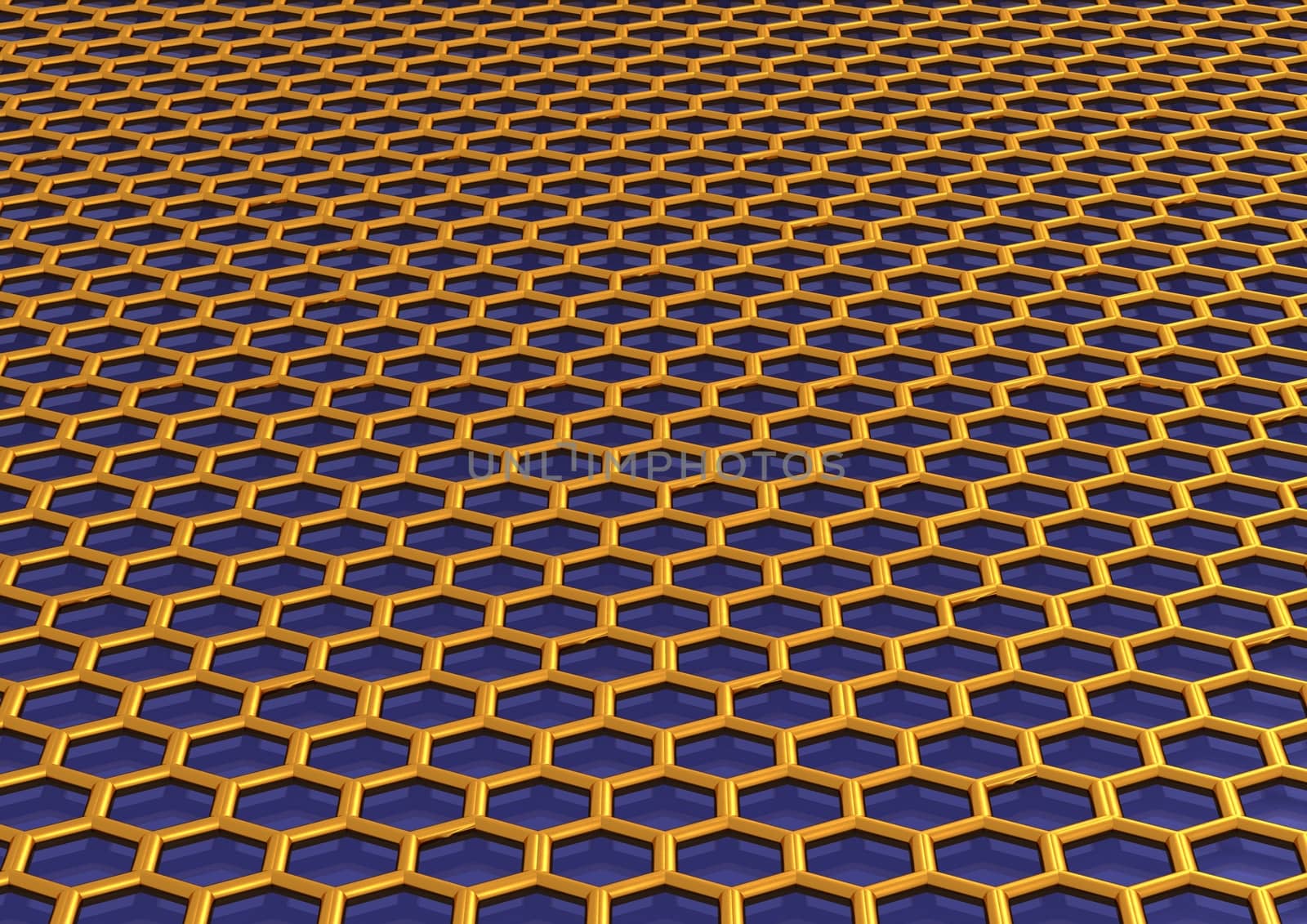 Abstract honeycomb background 3d illustration or backdrop.