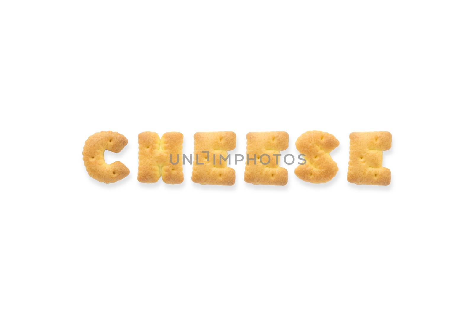 The Letter Word CHEESE. Alphabet  Cookie Biscuits by vinnstock