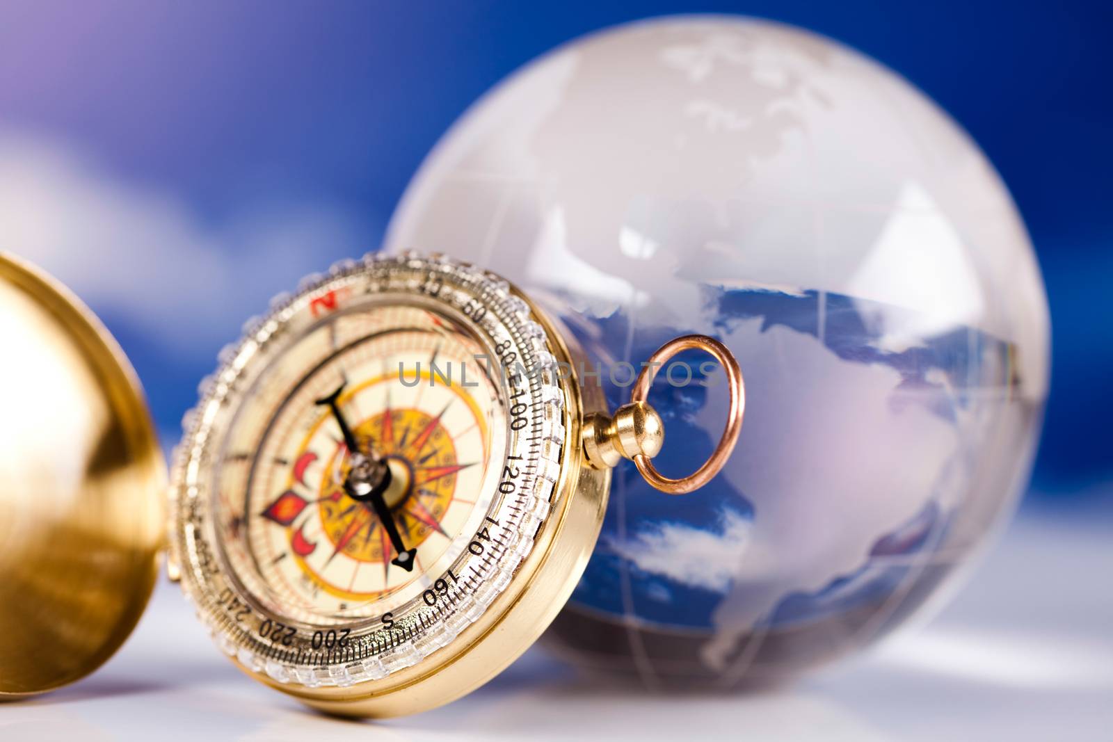 Compass, modern theme of journey