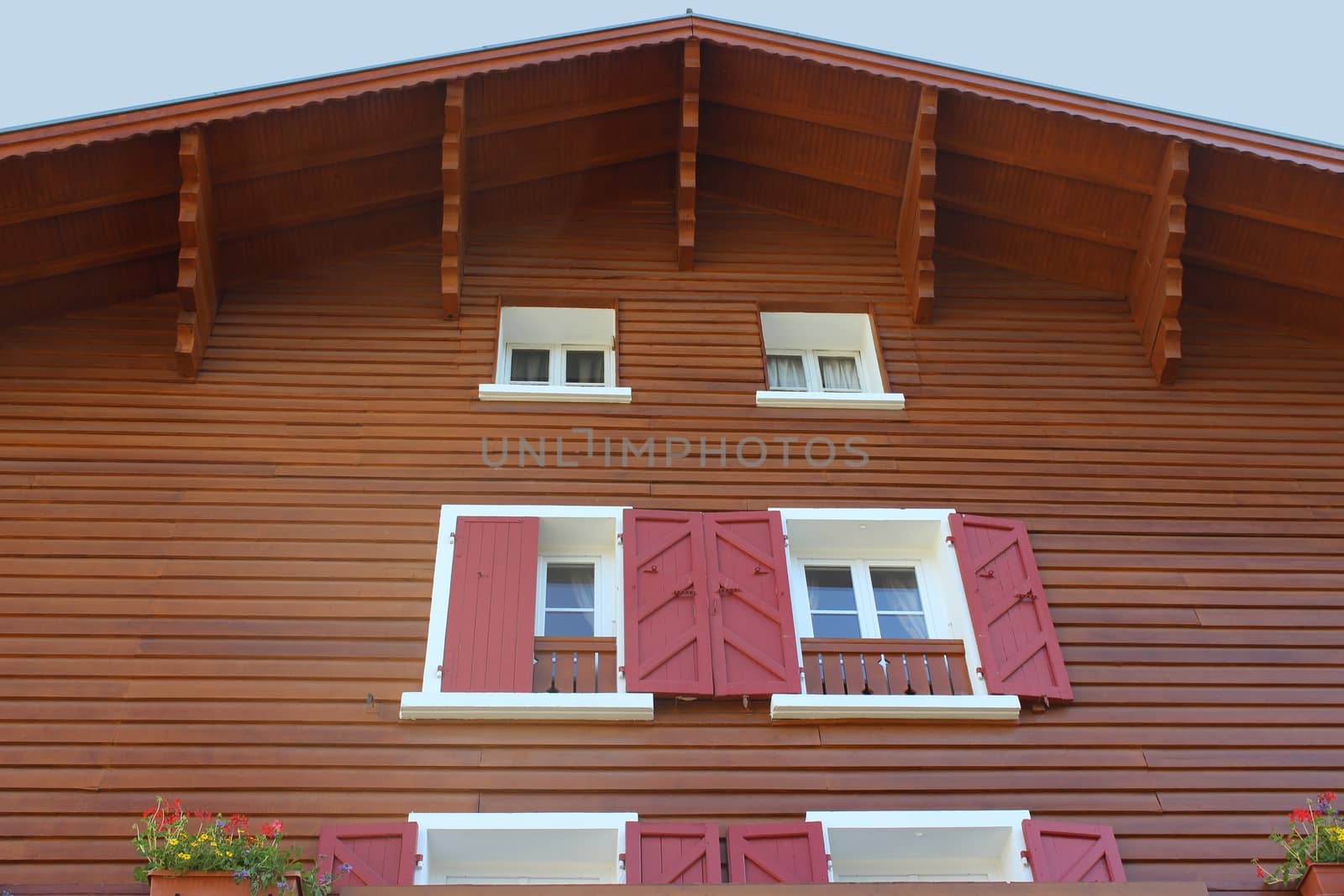 Tipical Rustic Windows chalet mountain. Villard-de-Lans, France