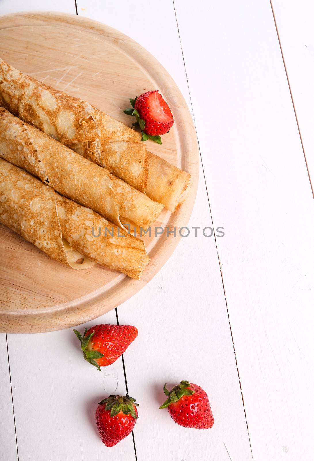 Homemade. Delicious pancakes on the table