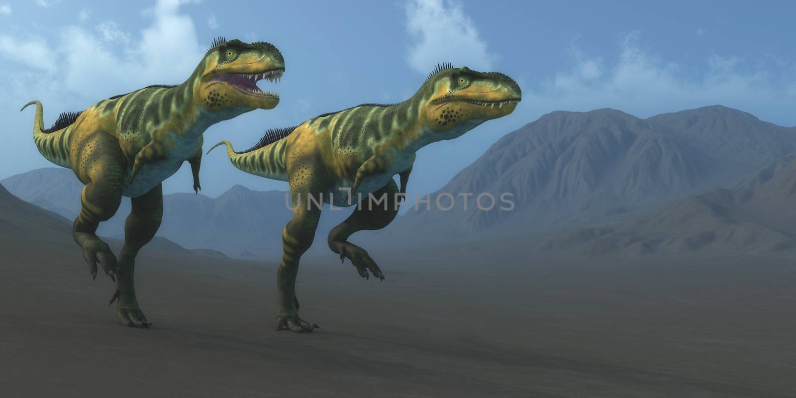 Bistahieversor Dinosaurs Hunting by Catmando