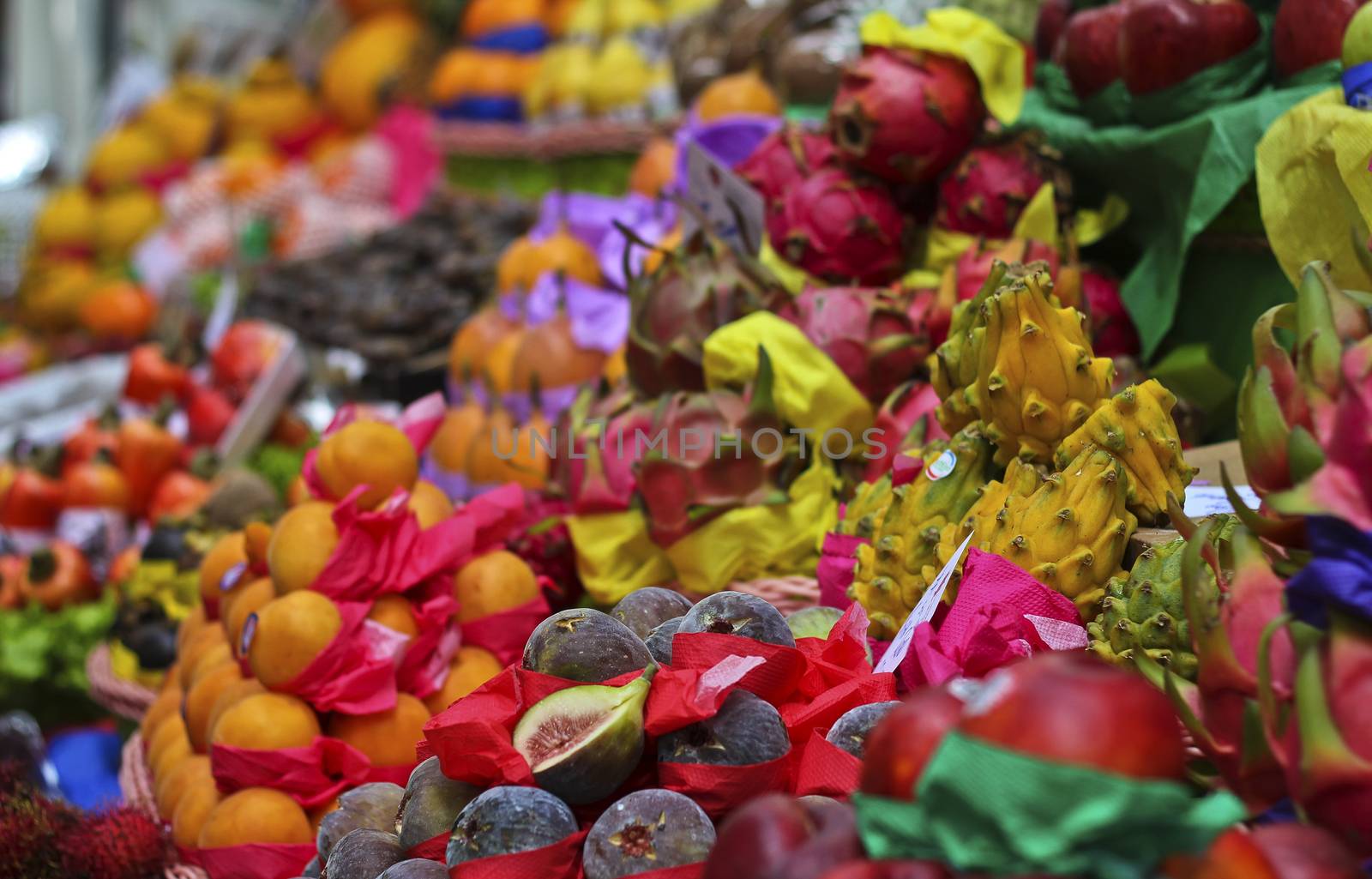 Tropical fruit vendor at Sao Paulo Central Market