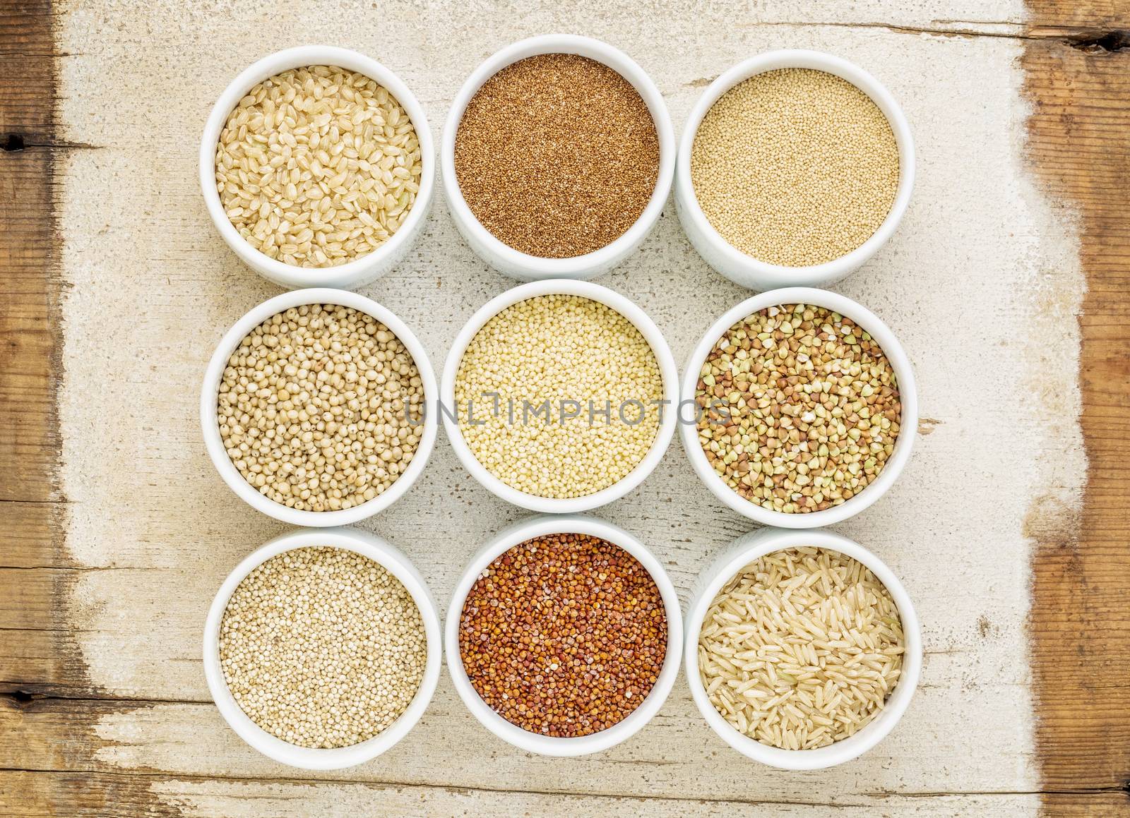 healthy, gluten free grains abstract by PixelsAway