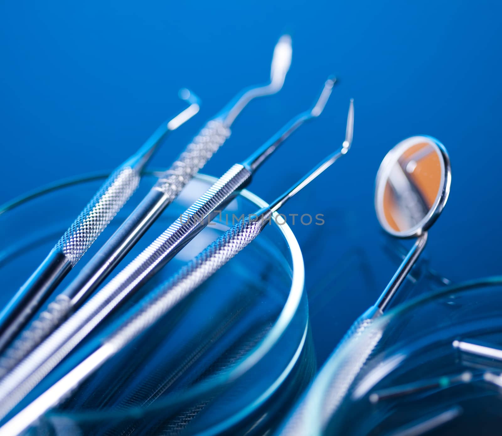 Dental equipment, bright colorful tone concept by JanPietruszka