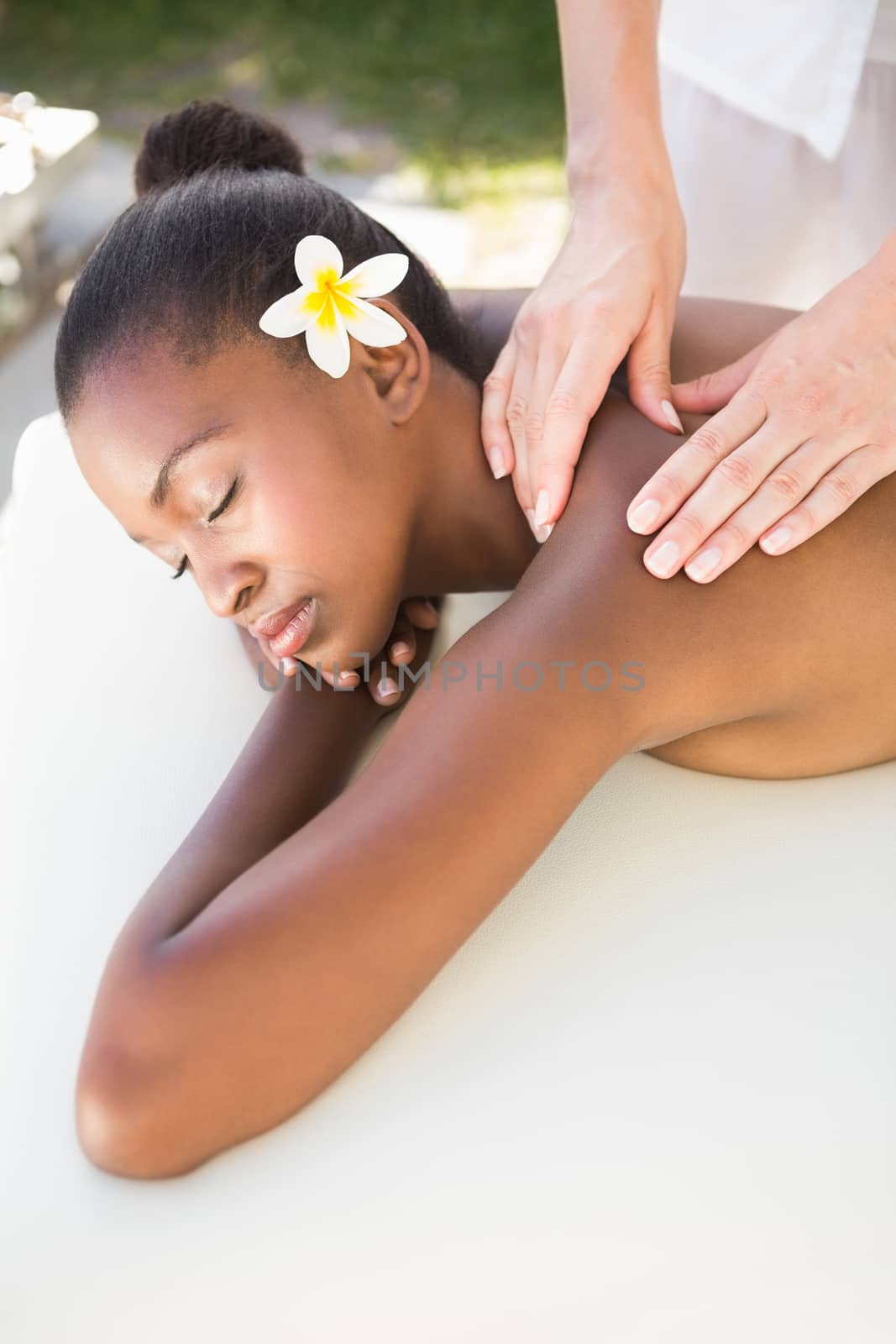 Close up of a beautiful woman on massage table by Wavebreakmedia