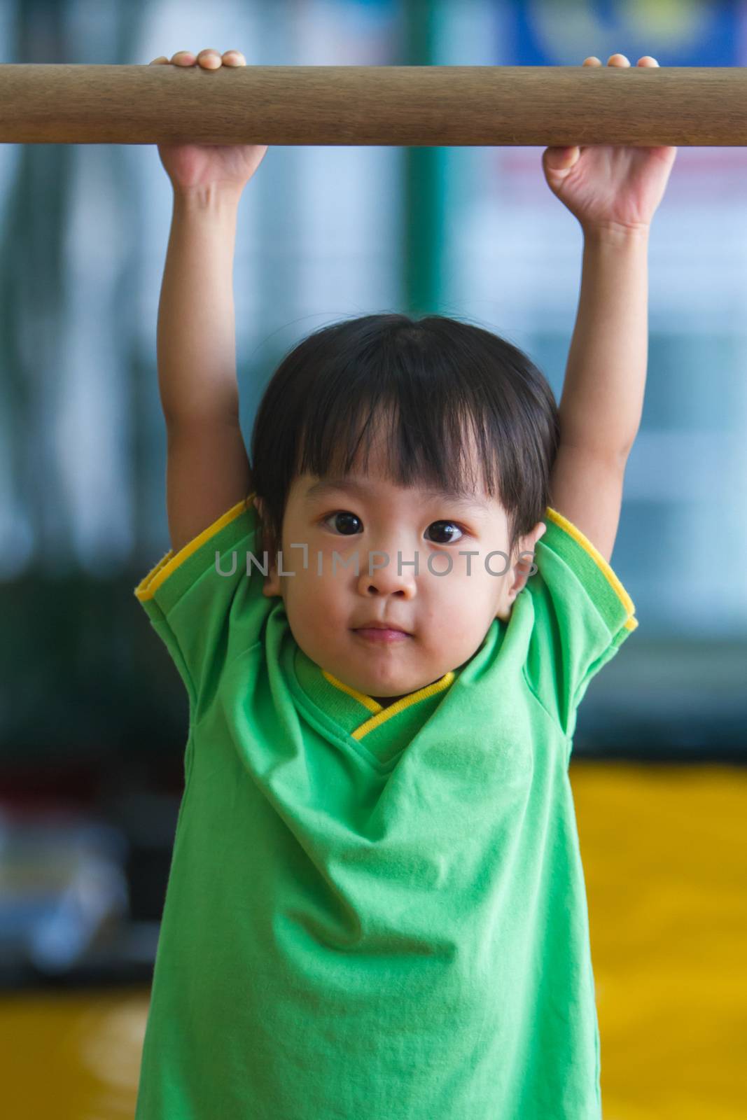 Asian Chinese Little Girl Gymnastic