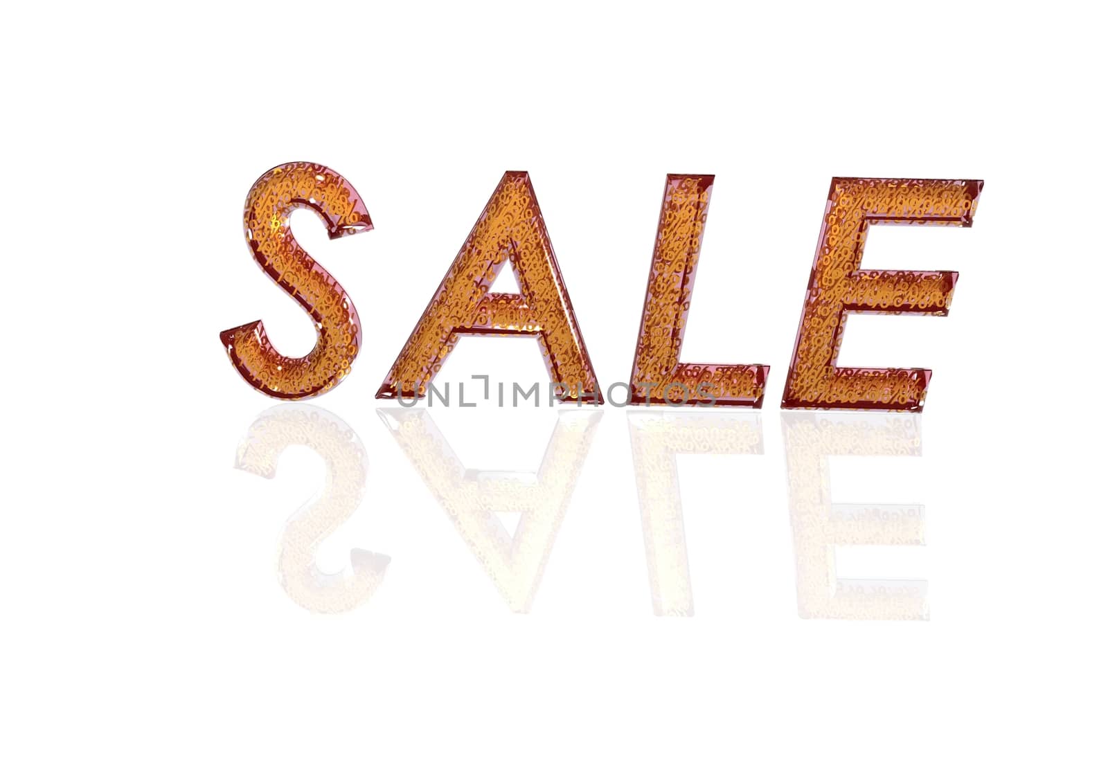 Word SALE made from many percentage symbols.