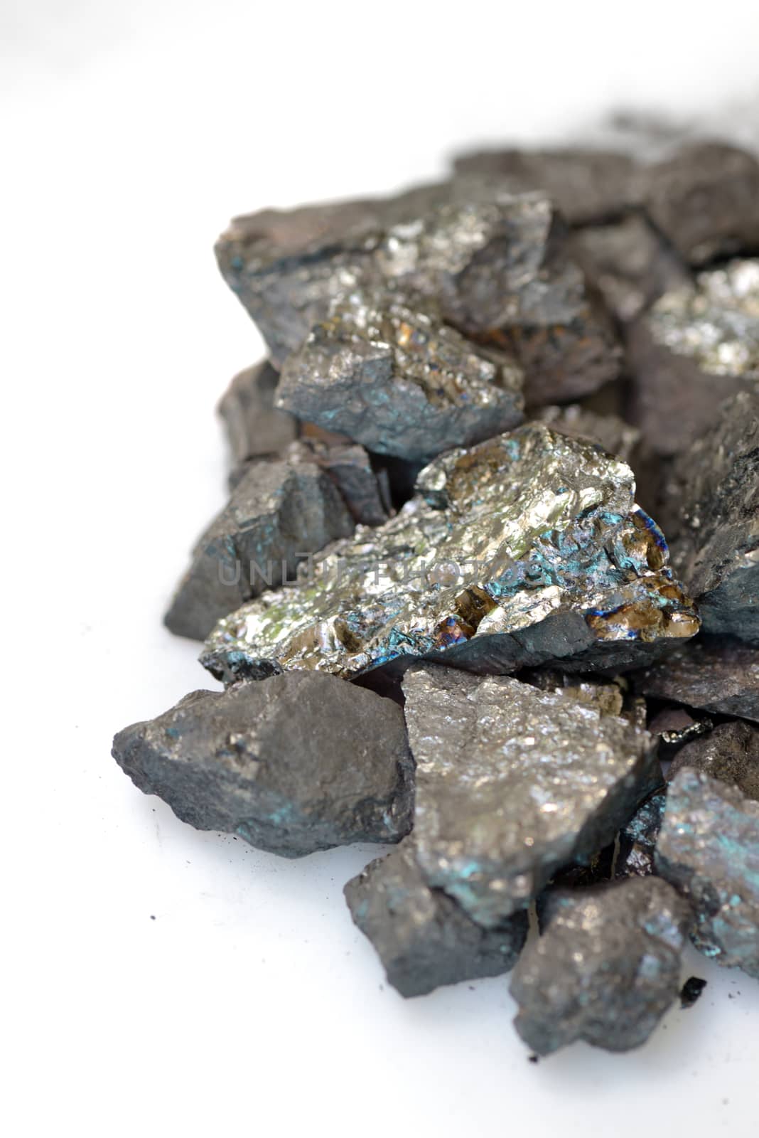  iron ore on white background