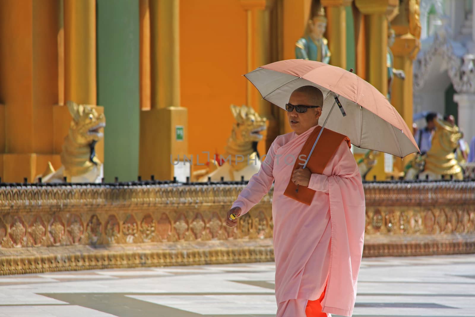 A Buddhist nun in Myanmar Feb 2015 No model release Editorial use only