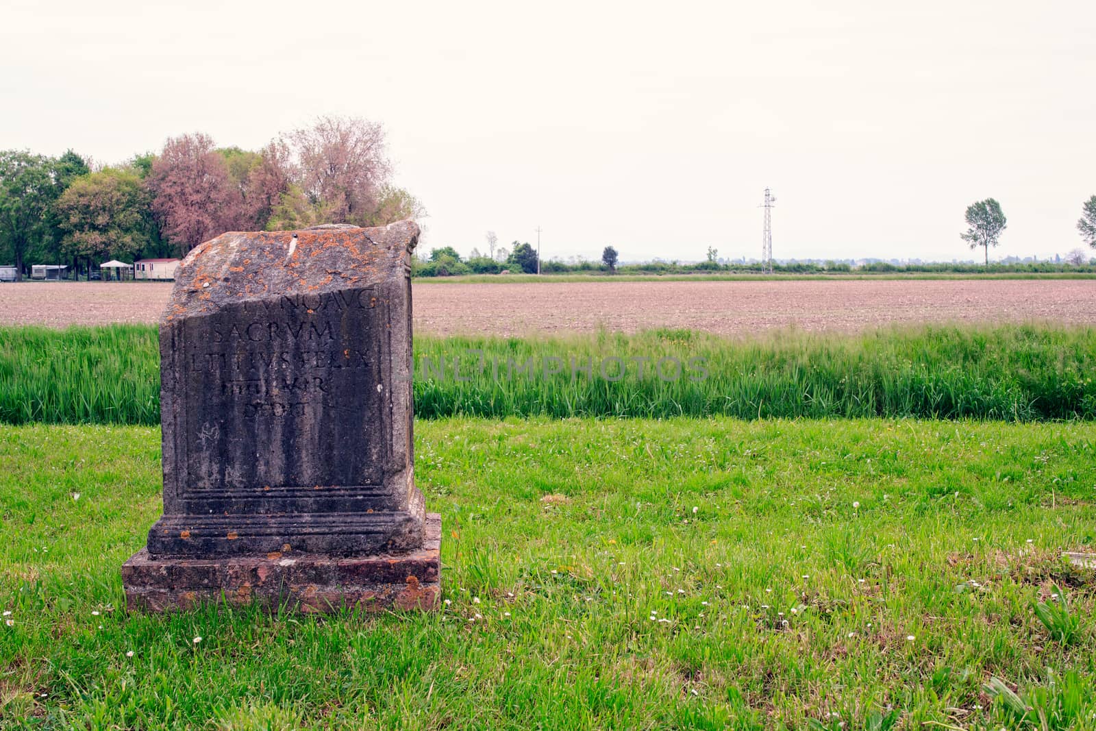 View of the Archeological area of Aquileia in Italy