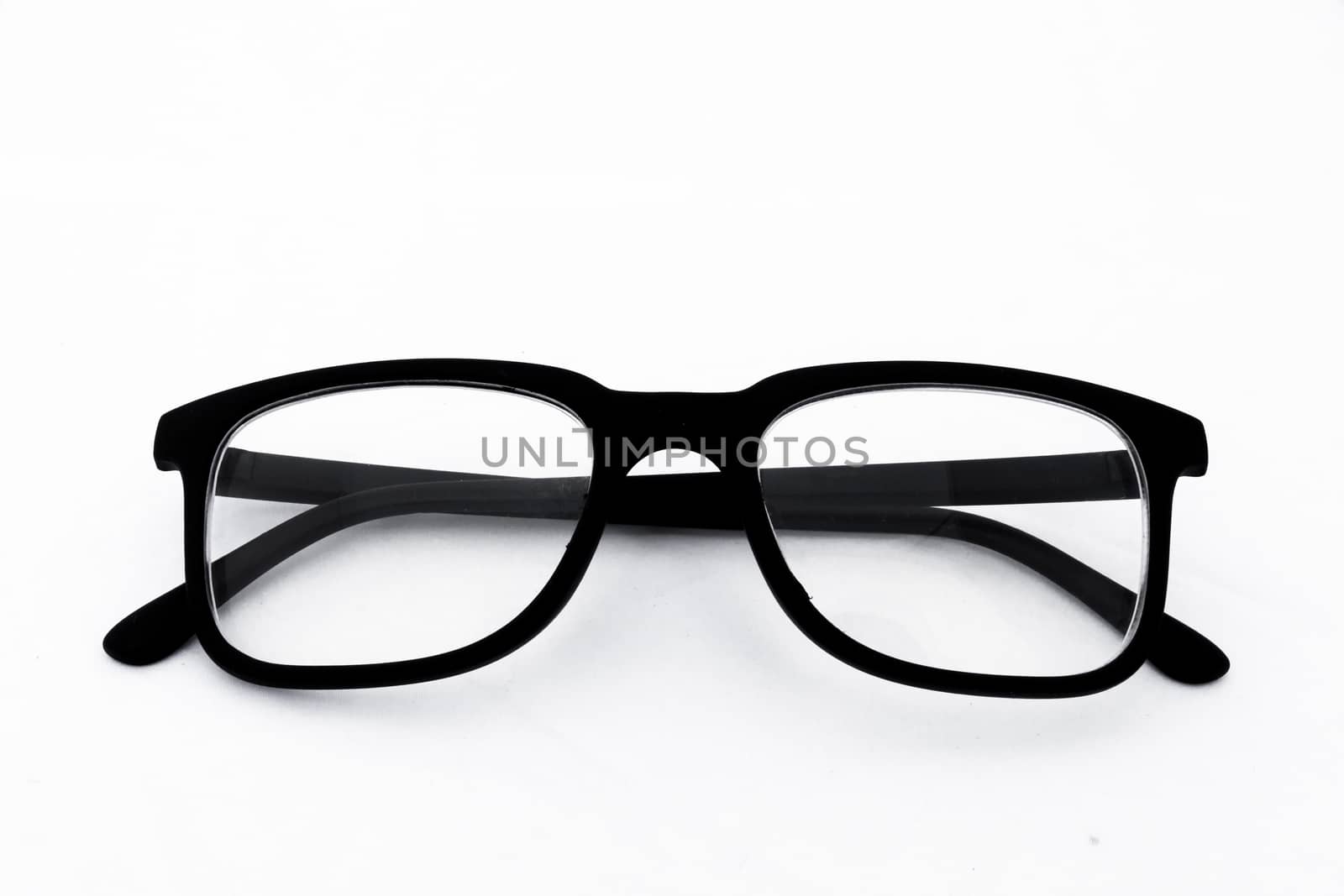 Object eyeglasses isolated on the white by nopparats