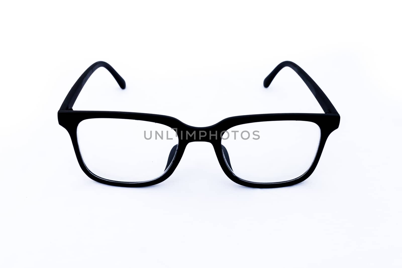 Object eyeglasses isolated on the white by nopparats