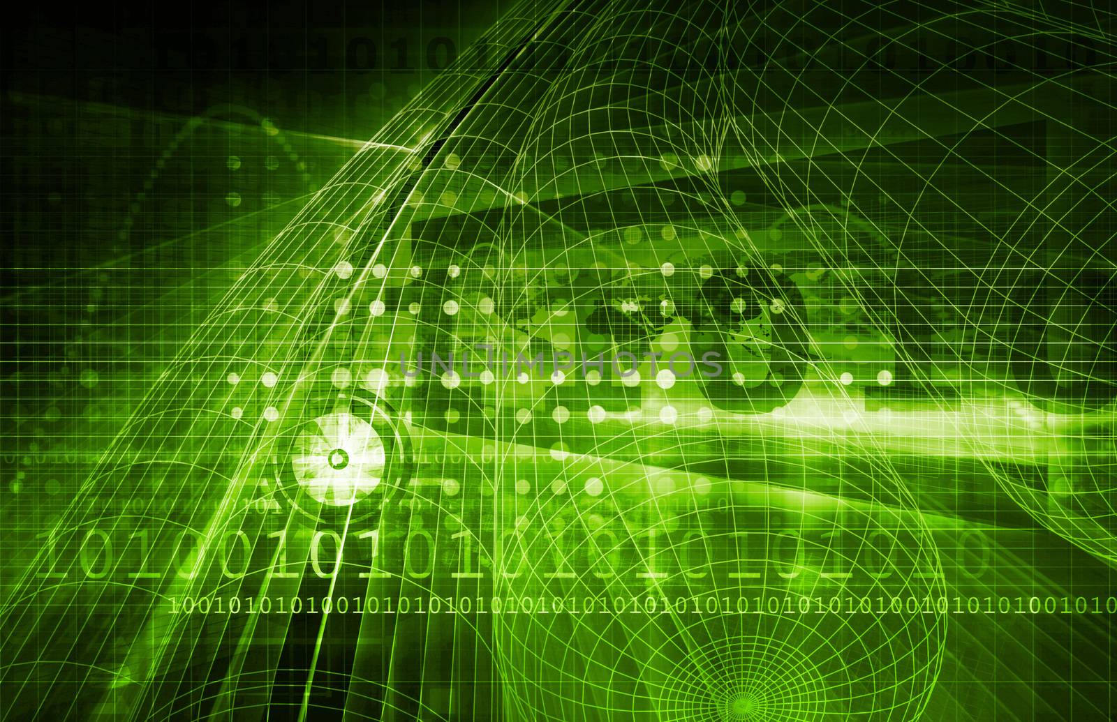 Social Media Network on the Internet in 3d