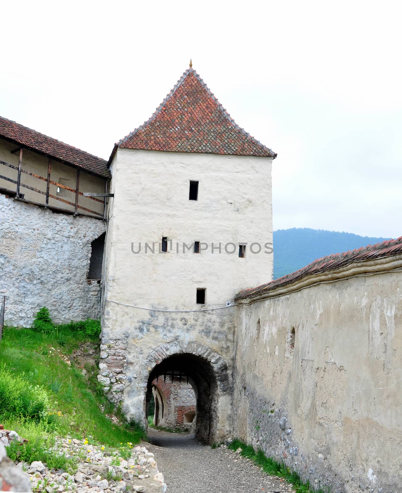rasnov city romania fortress Citadel arms tower landmark