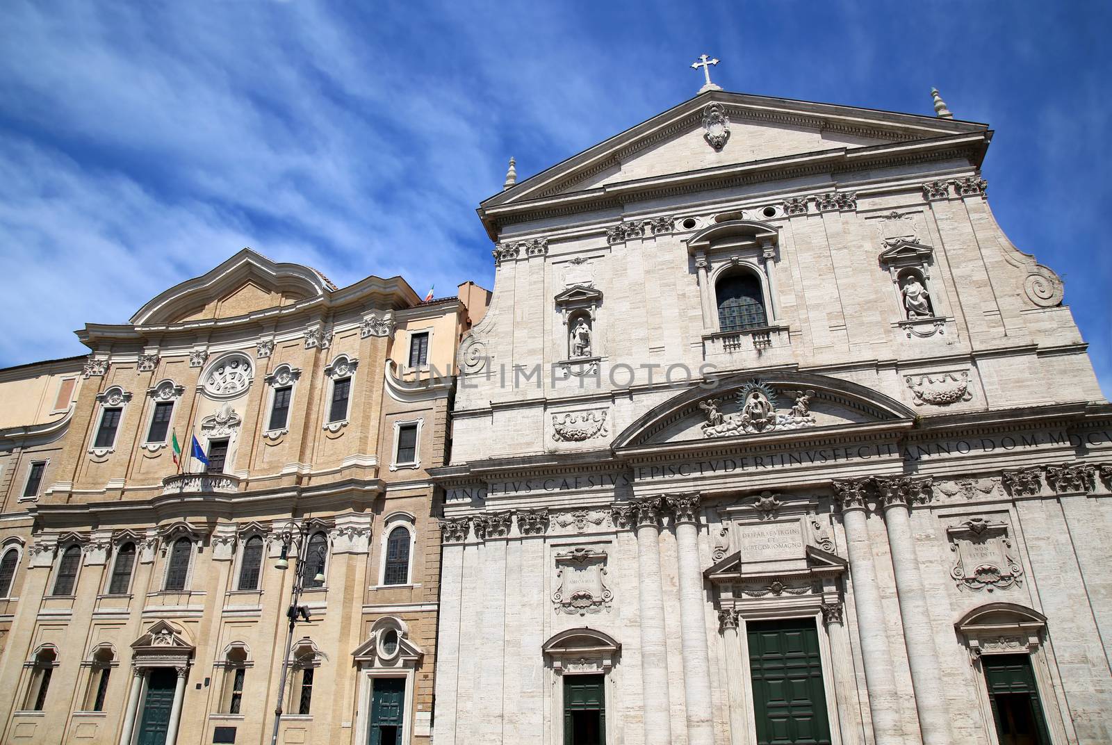Church of Santa Maria in Vallicella and the Building of the Oratorians in Rome, Italy