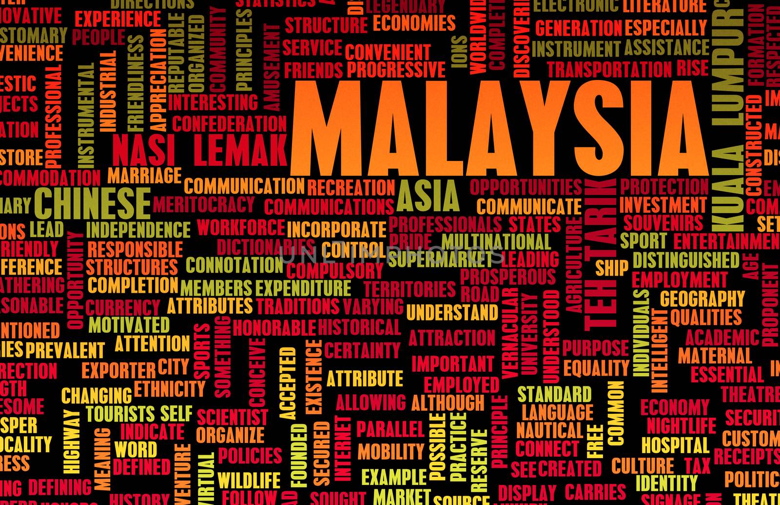 Malaysia Kuala Lumpur as a Abstract Concept Art