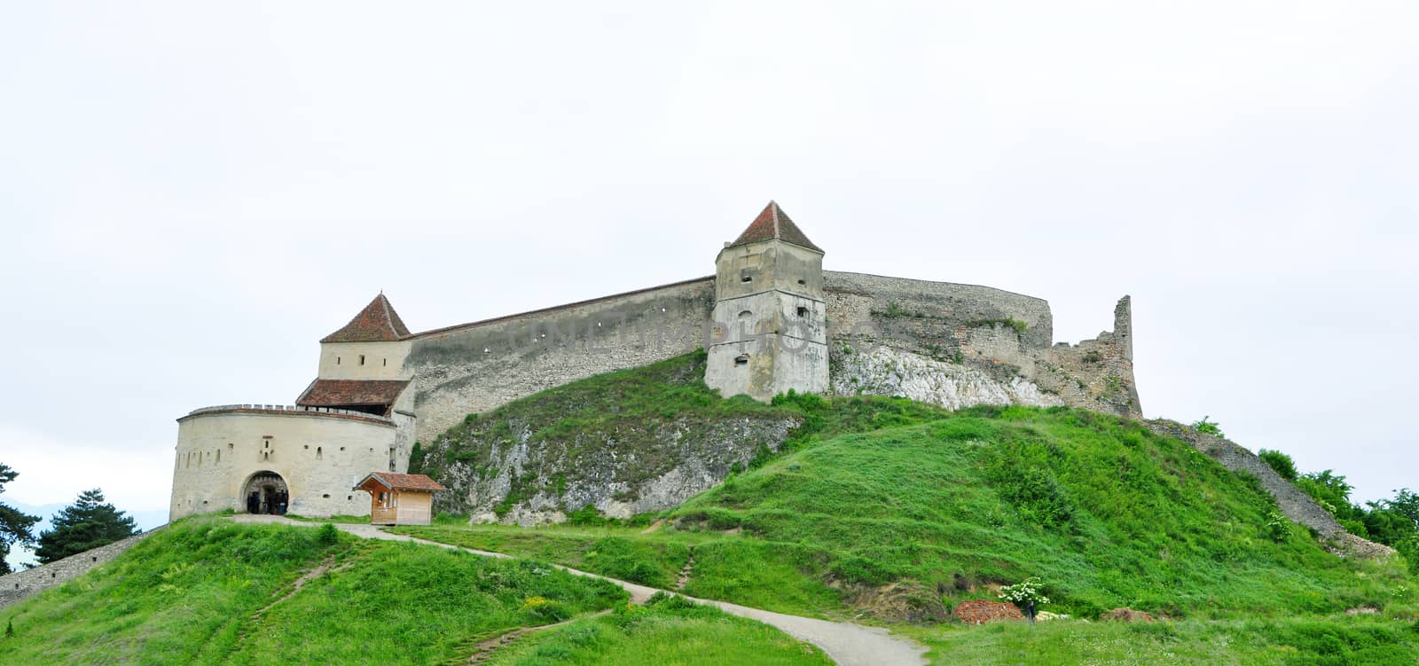 rasnov city romania fortress Citadel landmark panorama