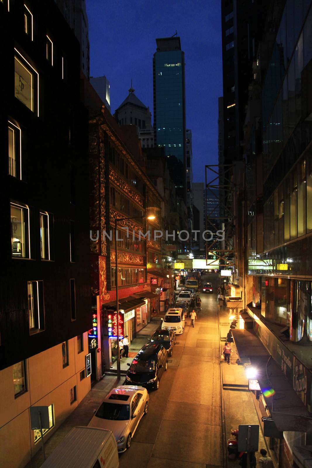 Hong Kong, HKG - March 28, 2012: Hong Kong city at night