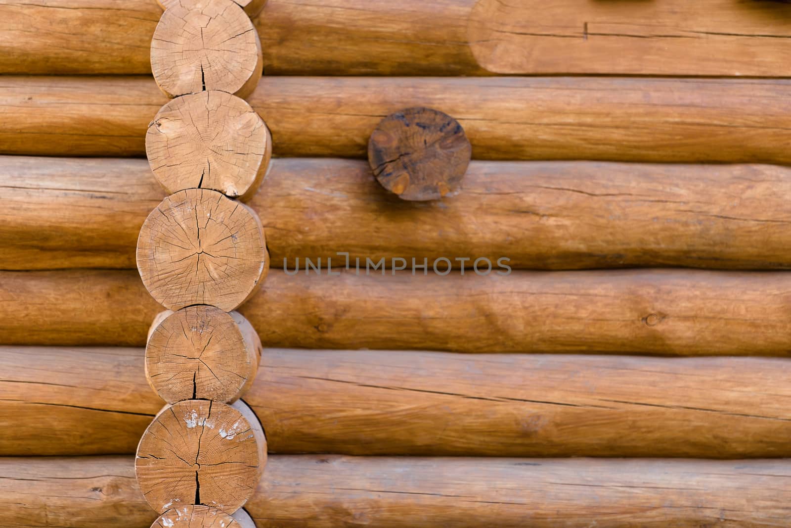wooden blockhouse. close-up of the wall by pzRomashka