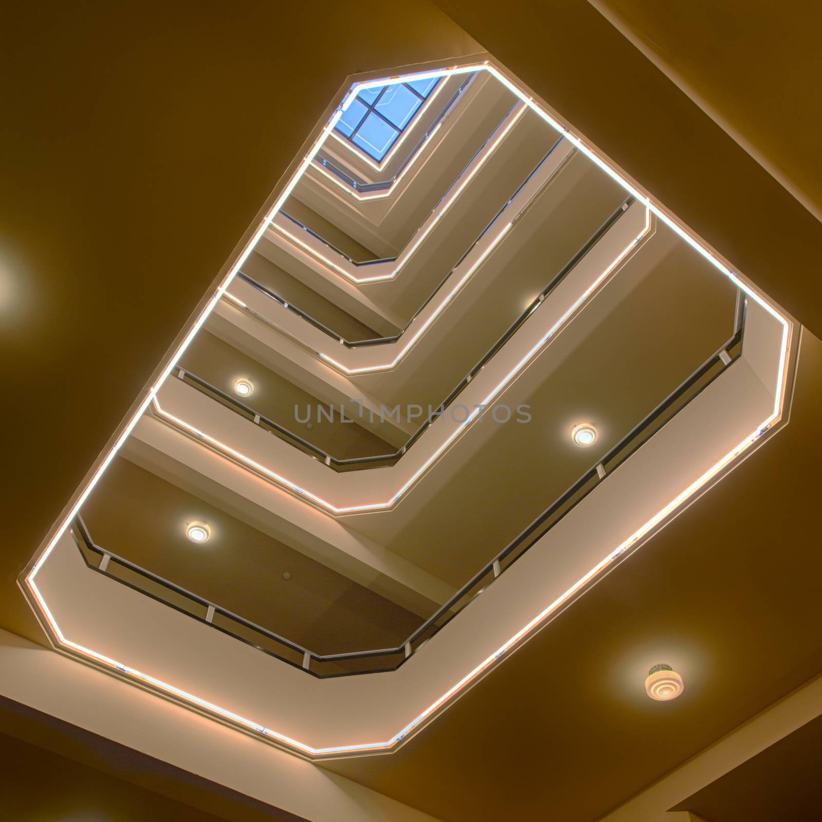 Stair in the famous Flagey Building (the former house of the Radio)