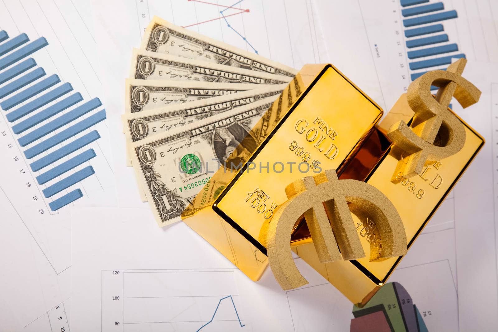 Golden Bar, ambient financial concept