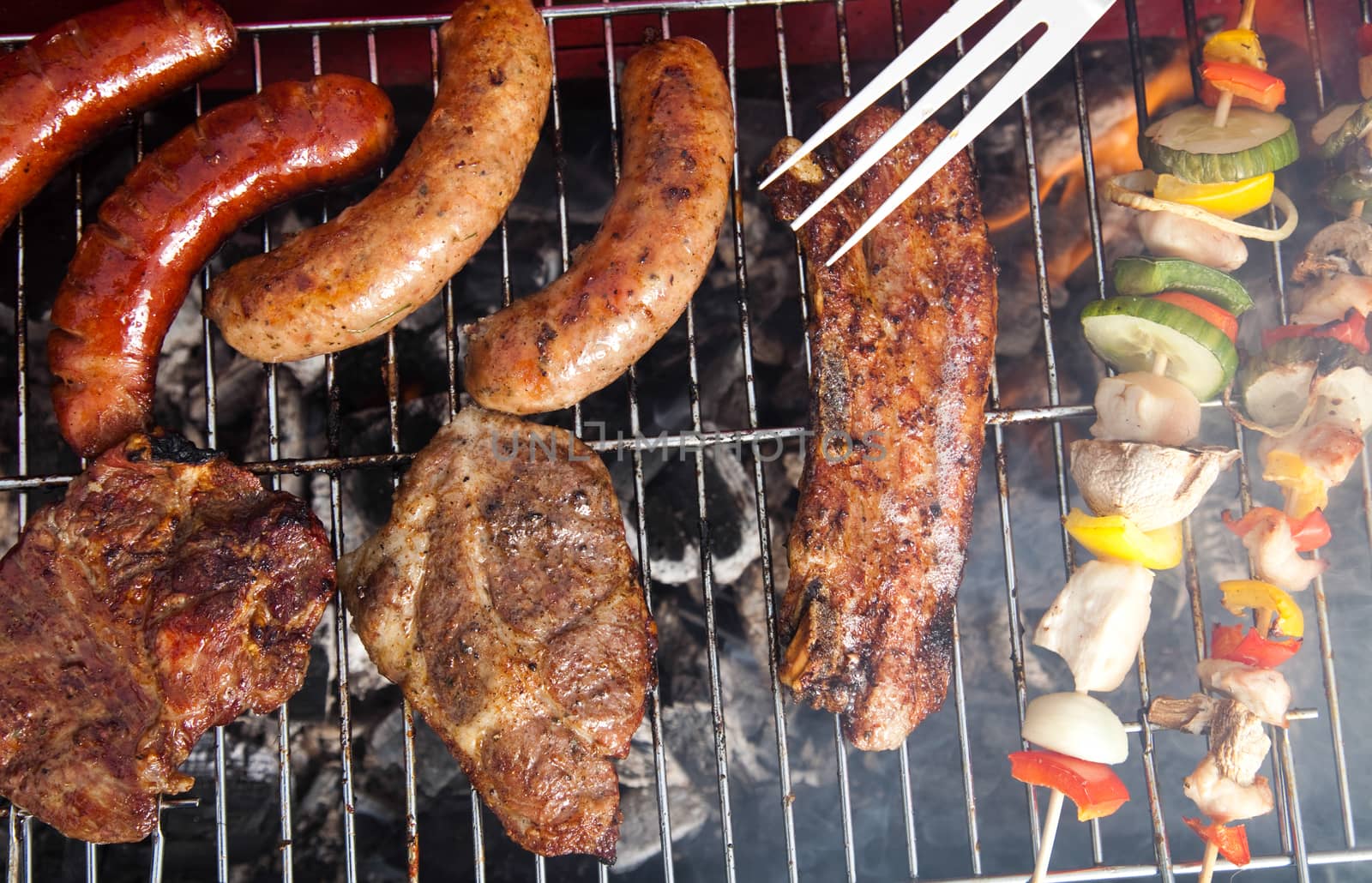 Barbecue, bright colorful vivid theme