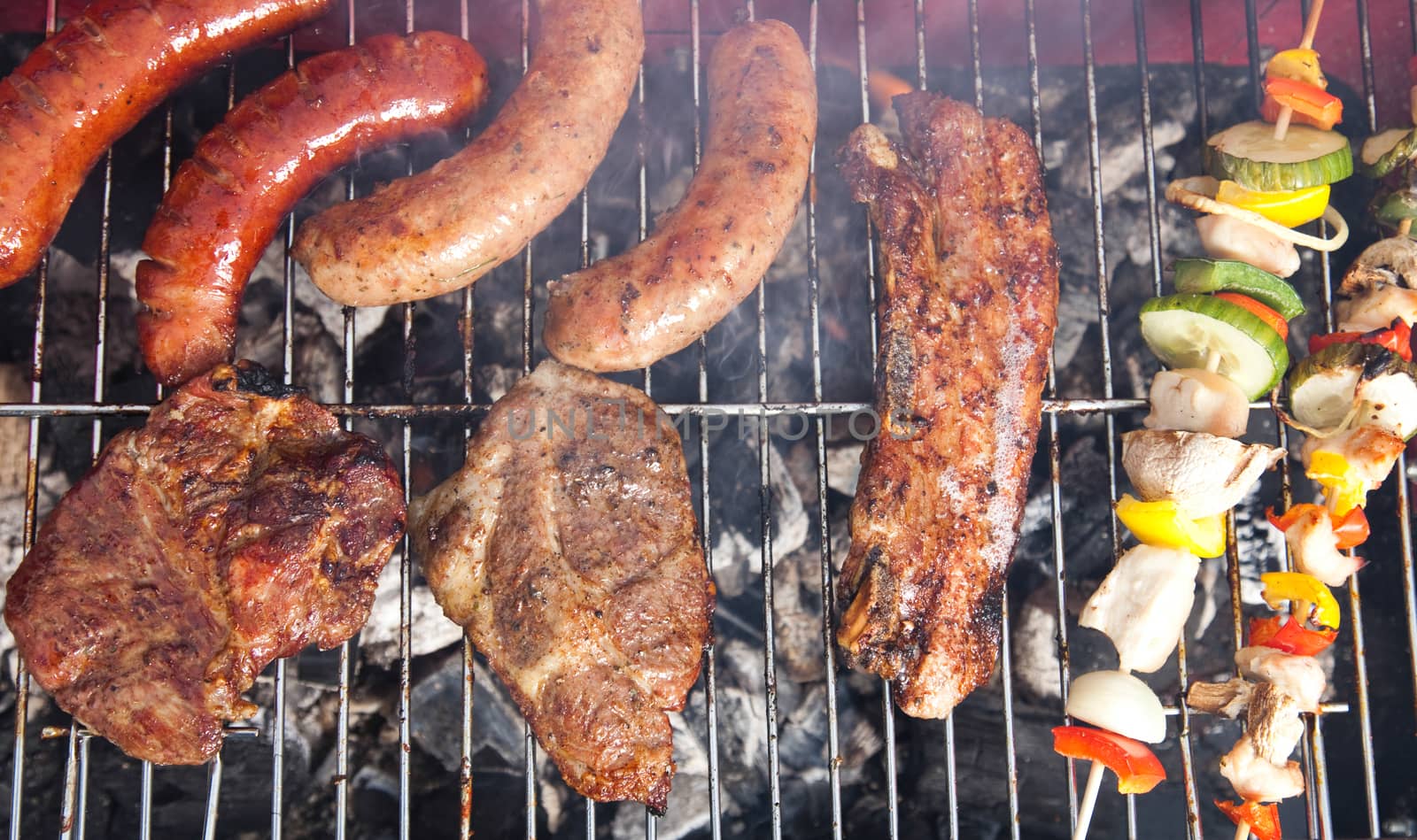 Barbecue, bright colorful vivid theme