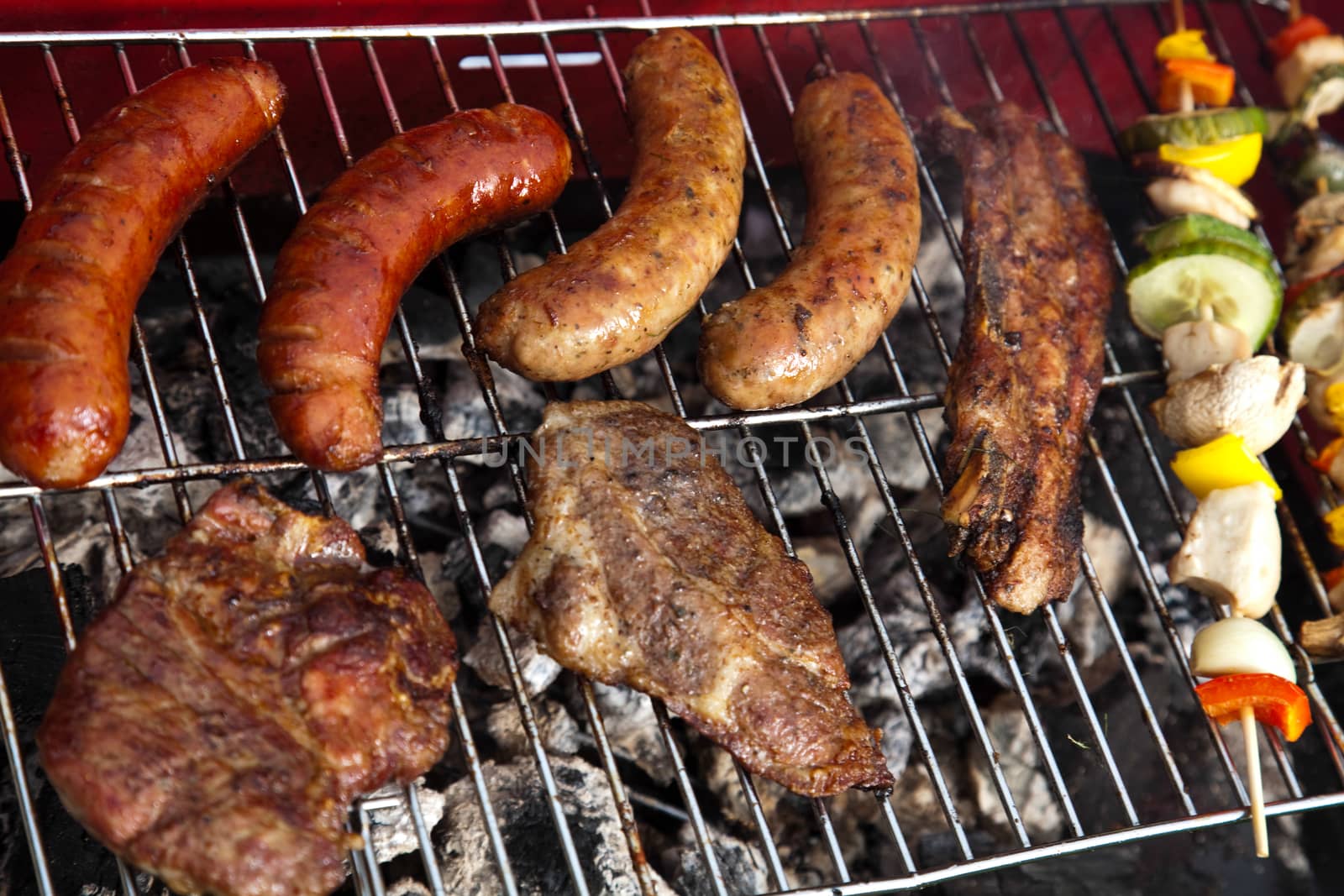 BBQ, Grilling time, bright colorful vivid theme