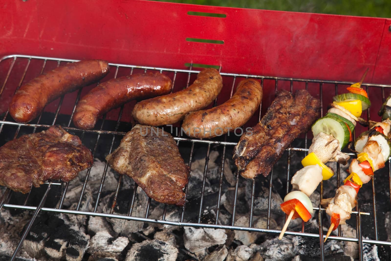 BBQ, Grilling time, bright colorful vivid theme