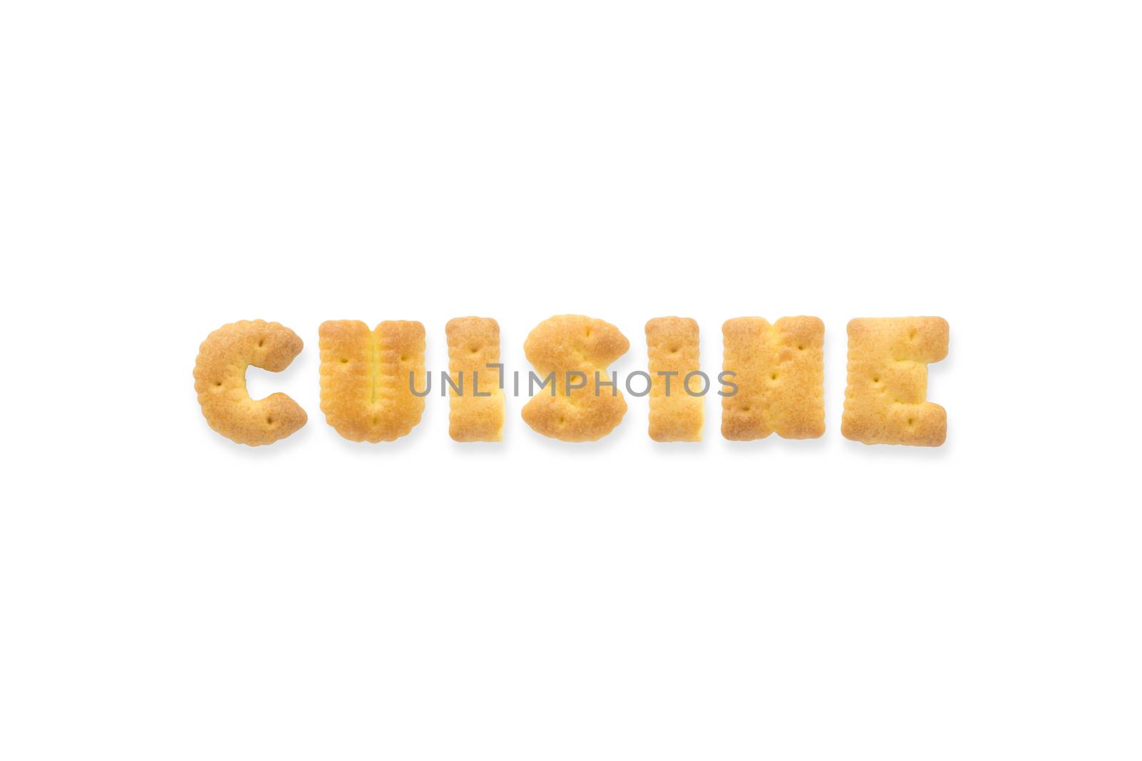 The Letter Word CUISINE. Alphabet  Biscuit Cracker by vinnstock