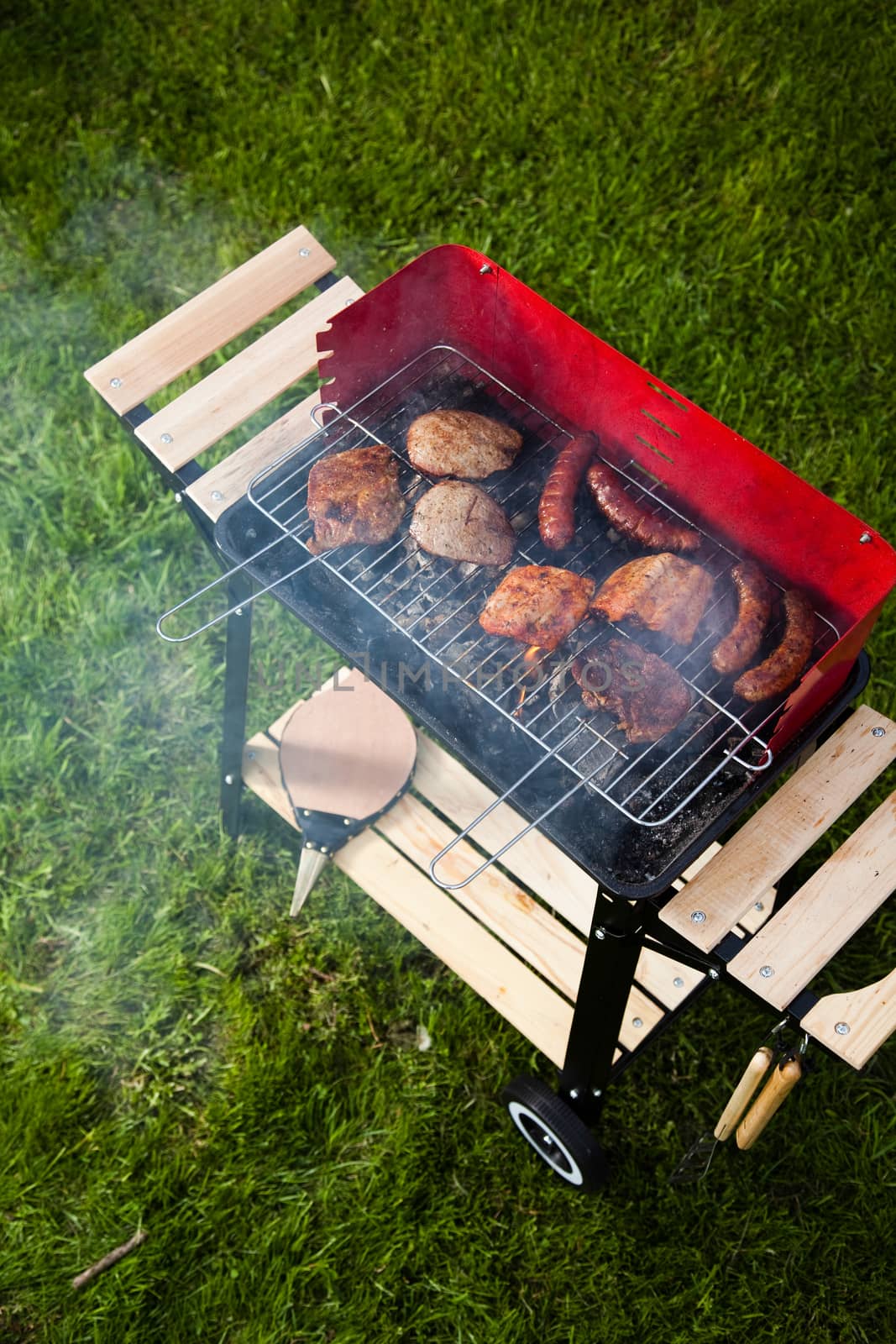 Grill background, bright colorful vivid theme
