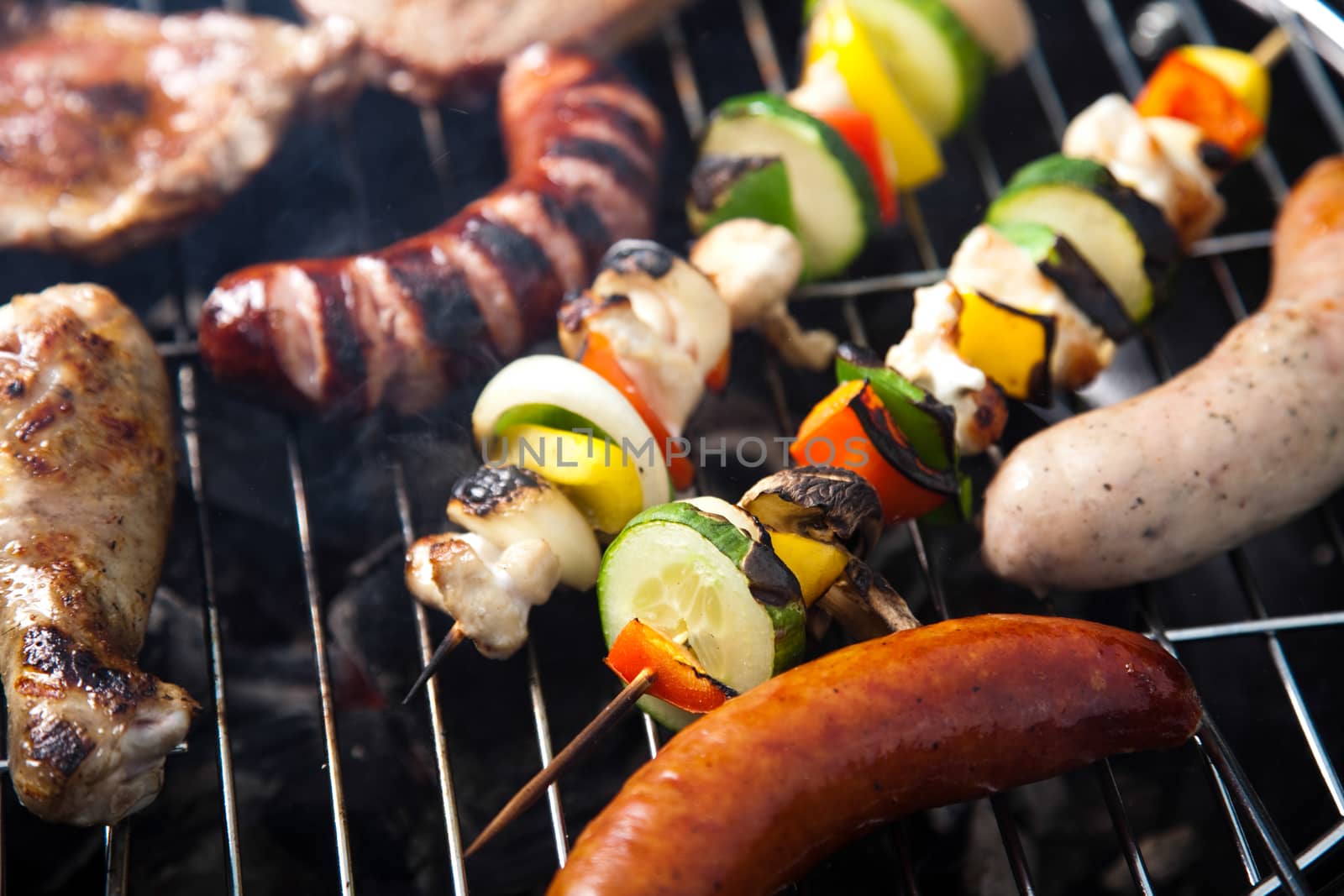 Fire, Hot grilling, bright colorful vivid theme