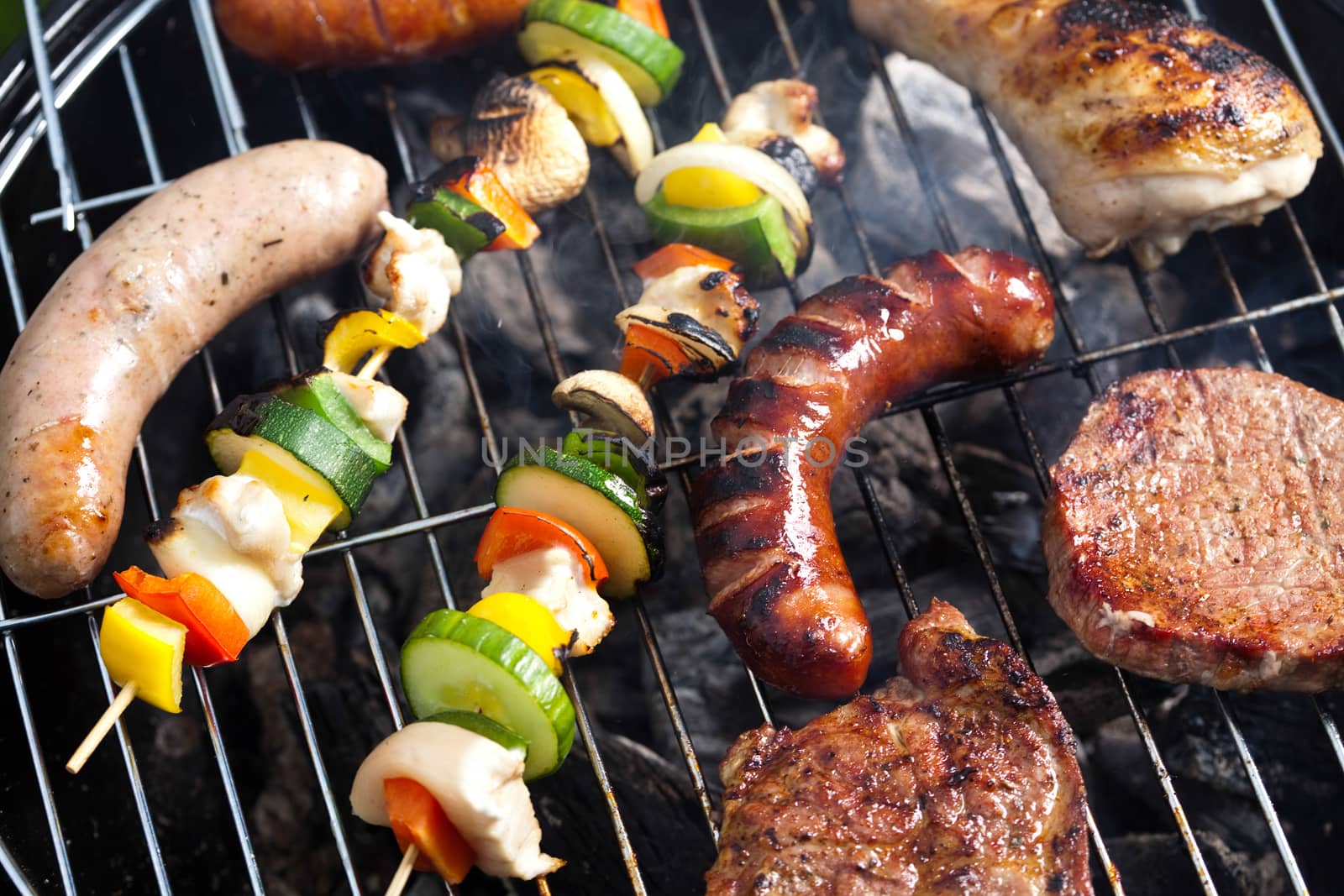 Fire, Hot grilling, bright colorful vivid theme