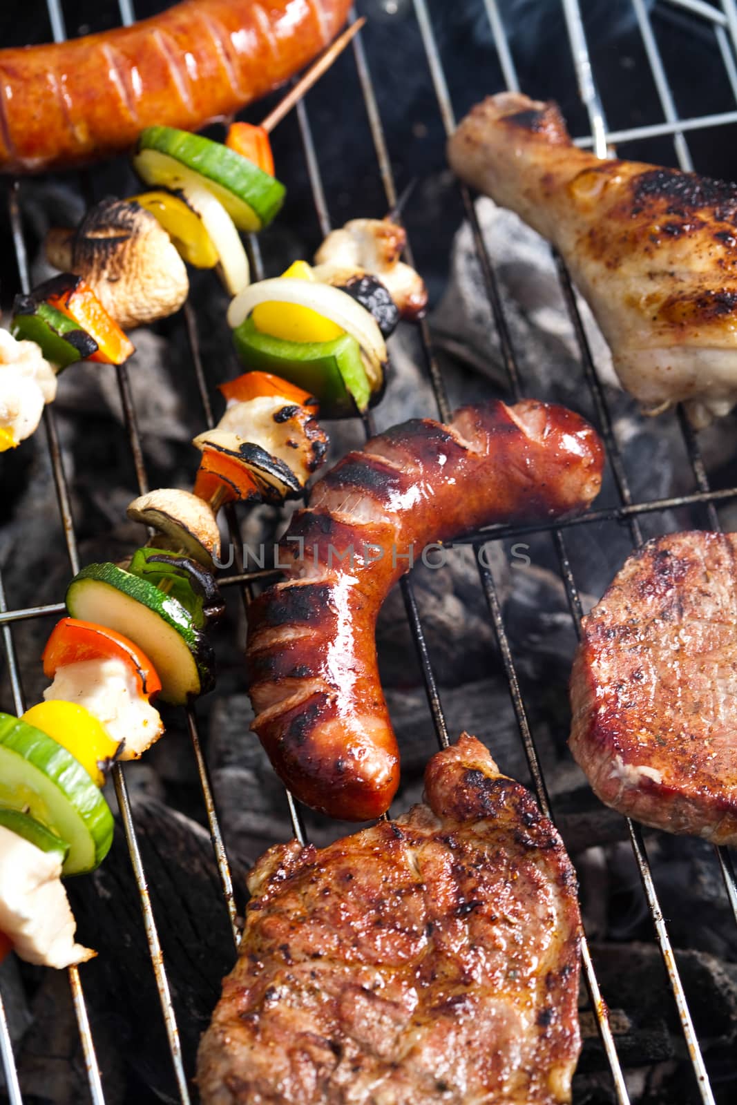 Grilling time, Grill, bright colorful vivid theme