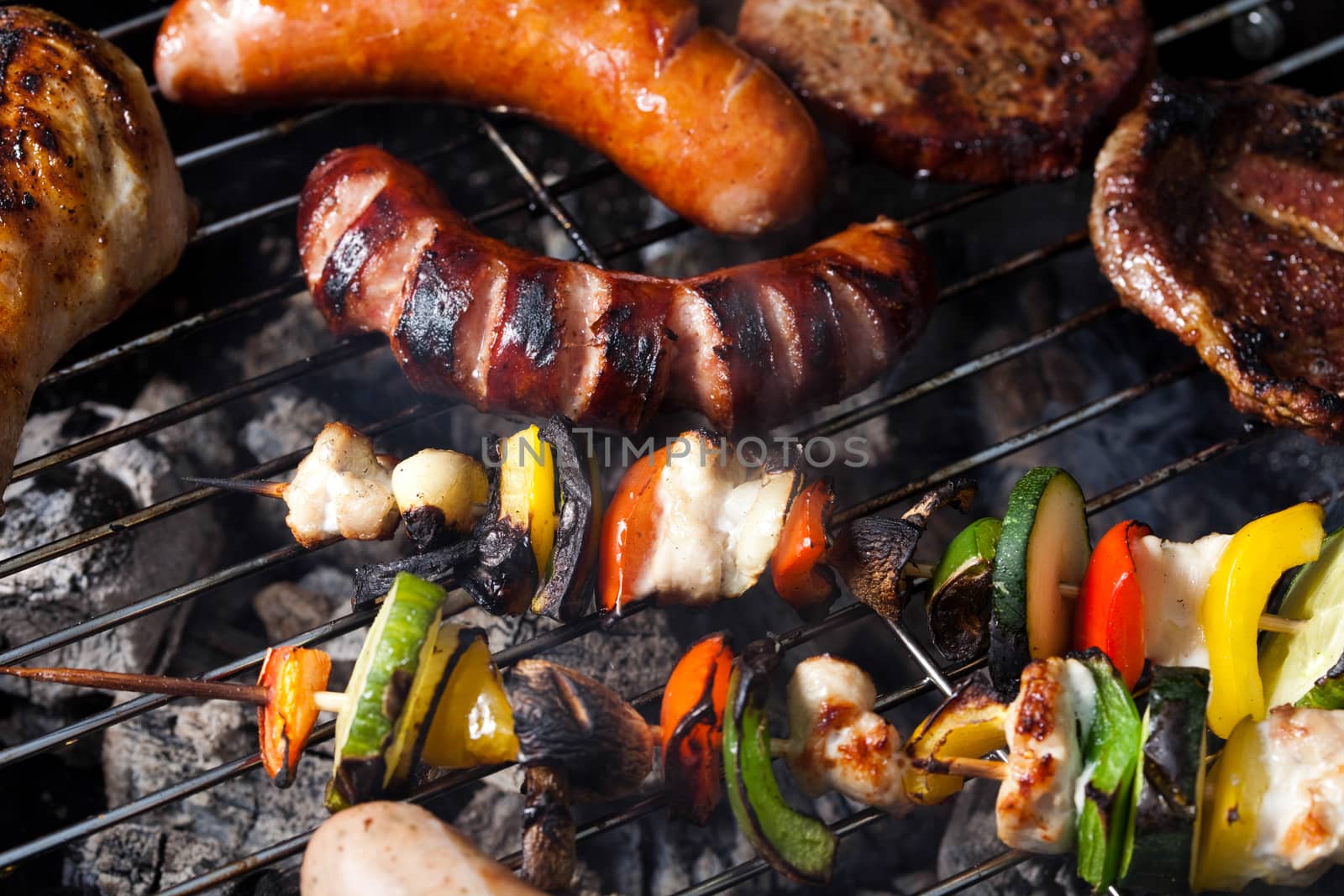 Grilling time, Grill, bright colorful vivid theme