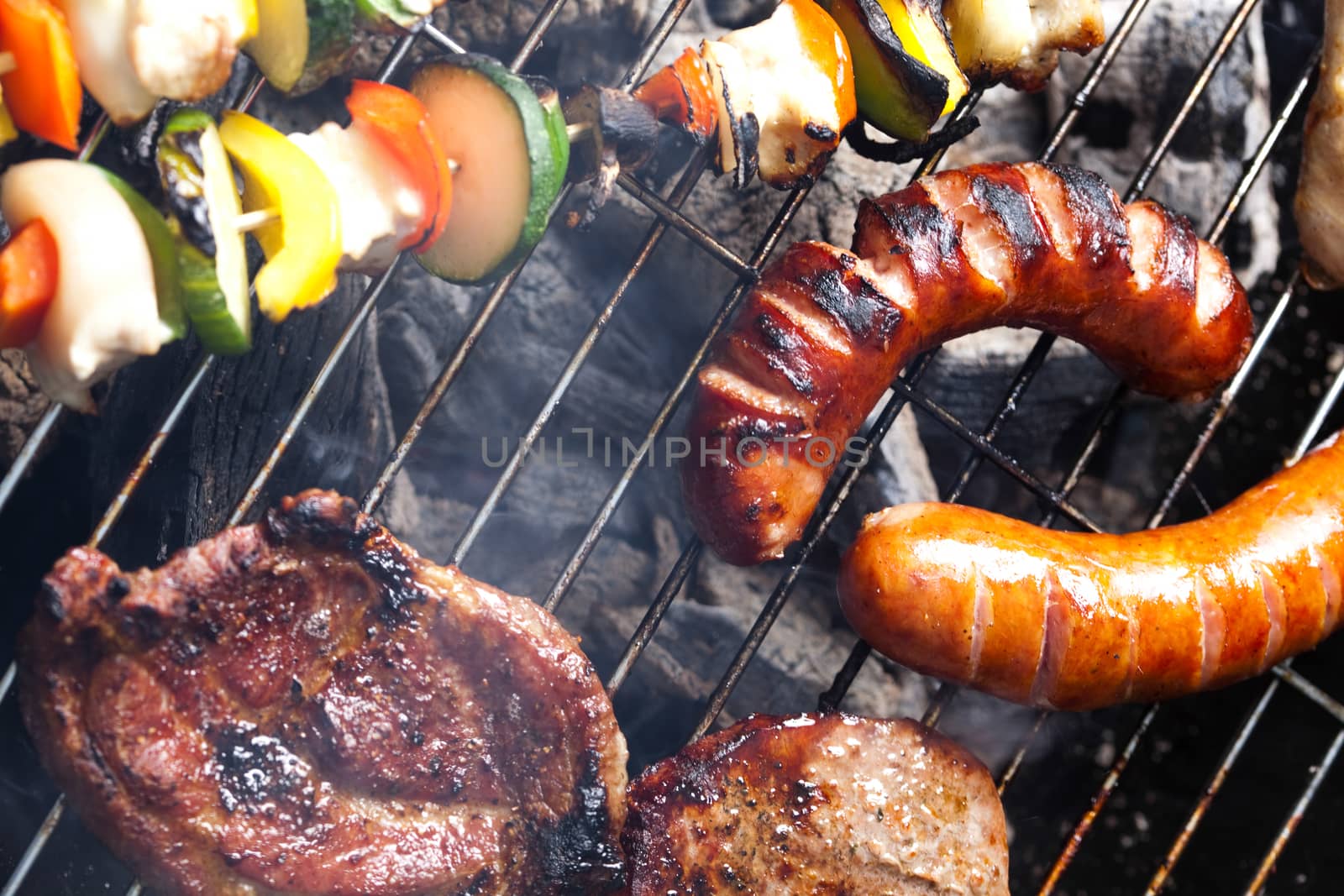 Grilling time, Grill, bright colorful vivid theme