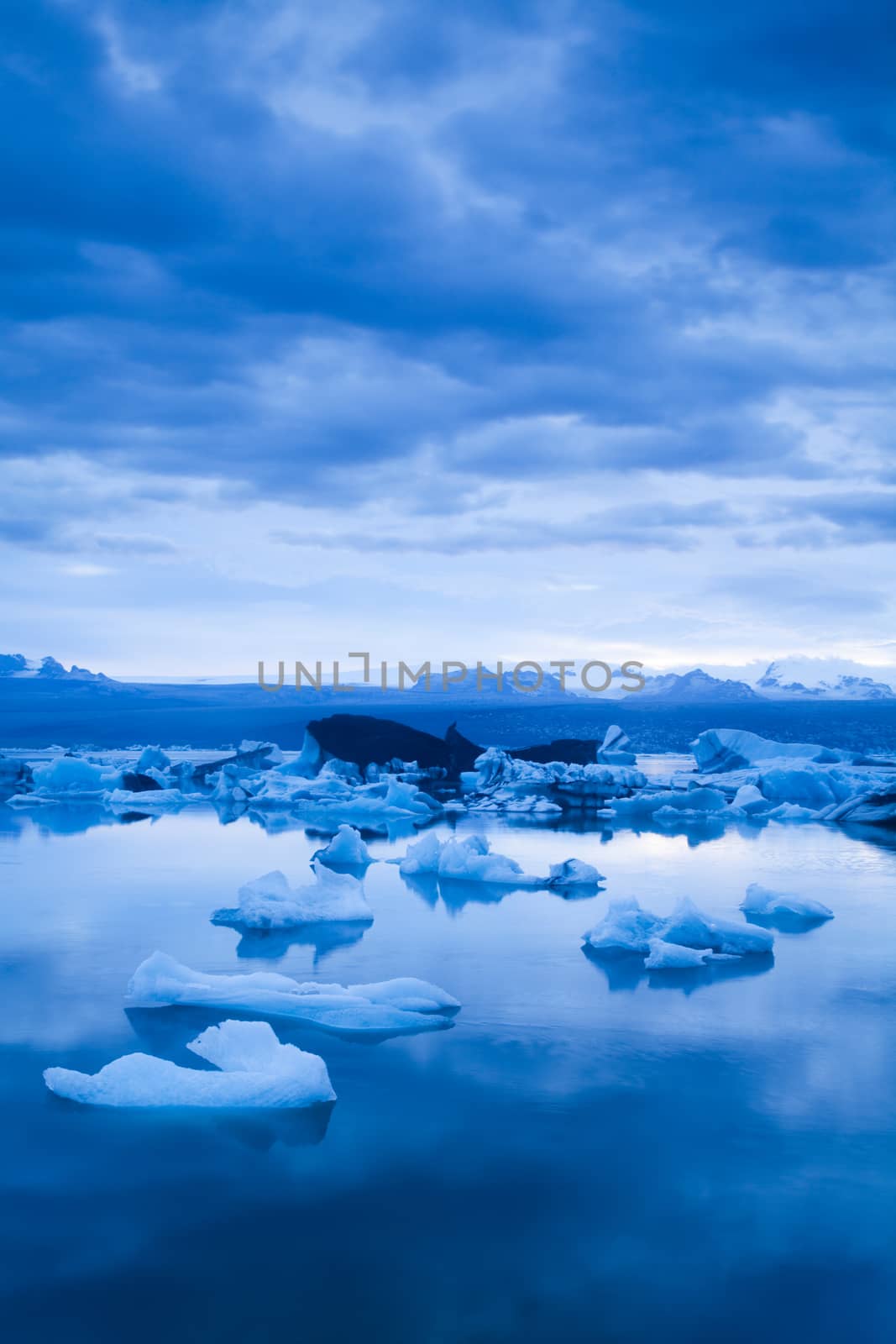 Lake iceland, bright colorful vivid theme