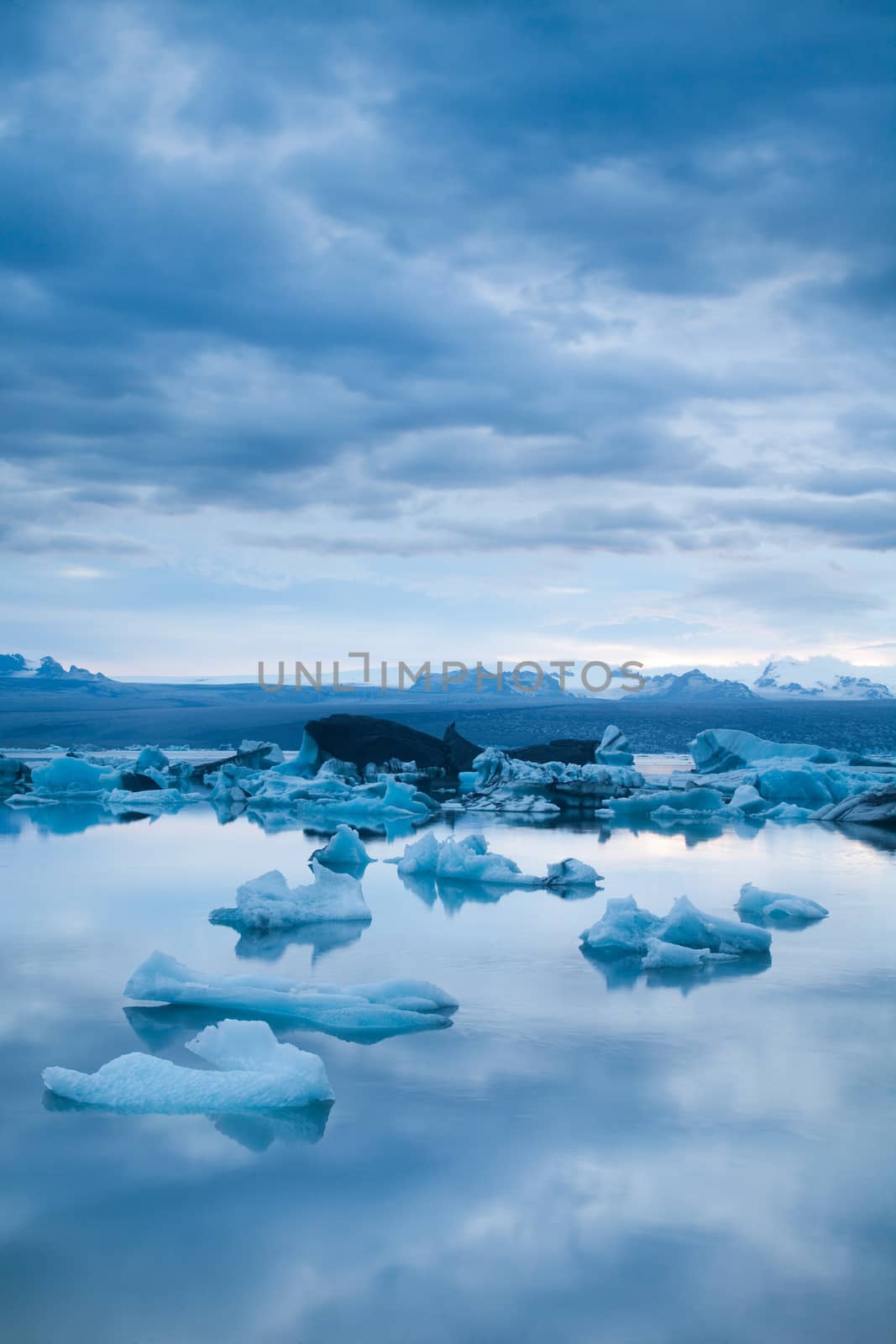 Lake iceland, bright colorful vivid theme