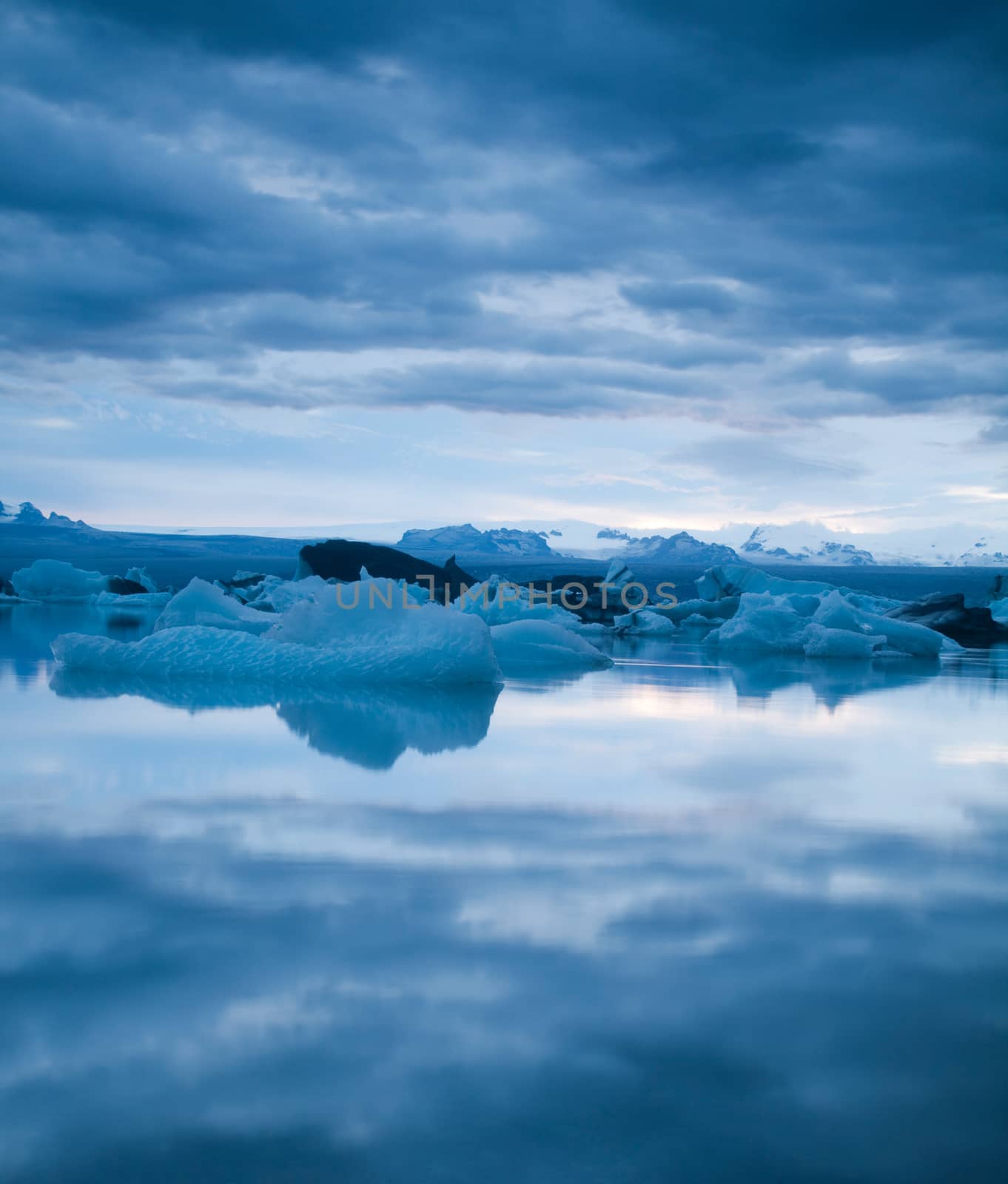 Lake iceland, bright colorful vivid theme