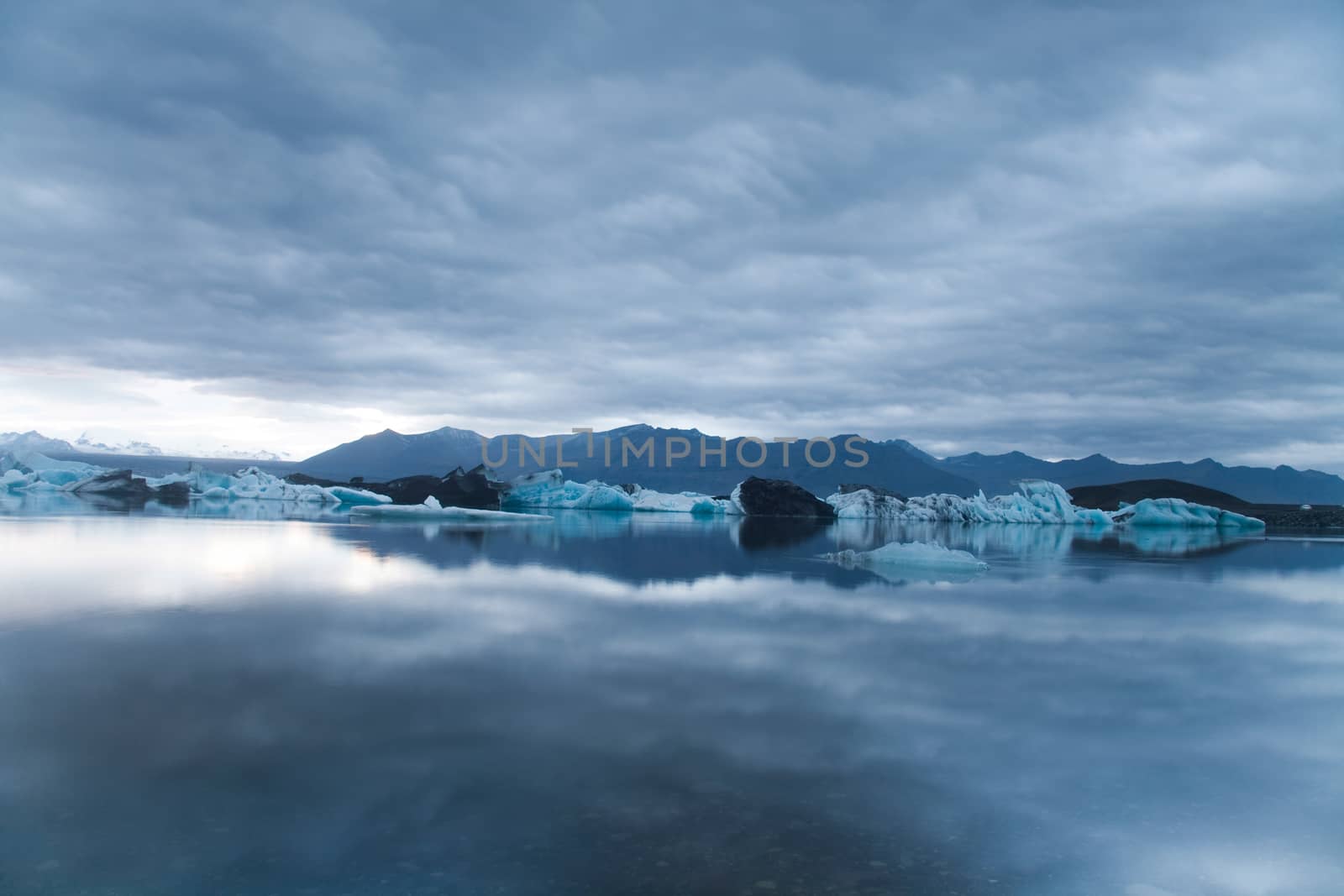 Lake iceland, bright colorful vivid theme